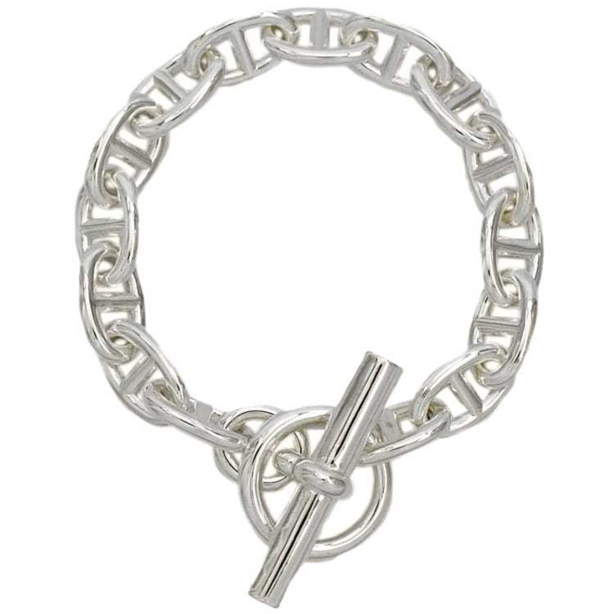 Hermes Bracelet Chaine d\'Ancre MM 15 Links f-23585 Silver Ag 925 23G449090 HERMES Chain Men\'s Wome