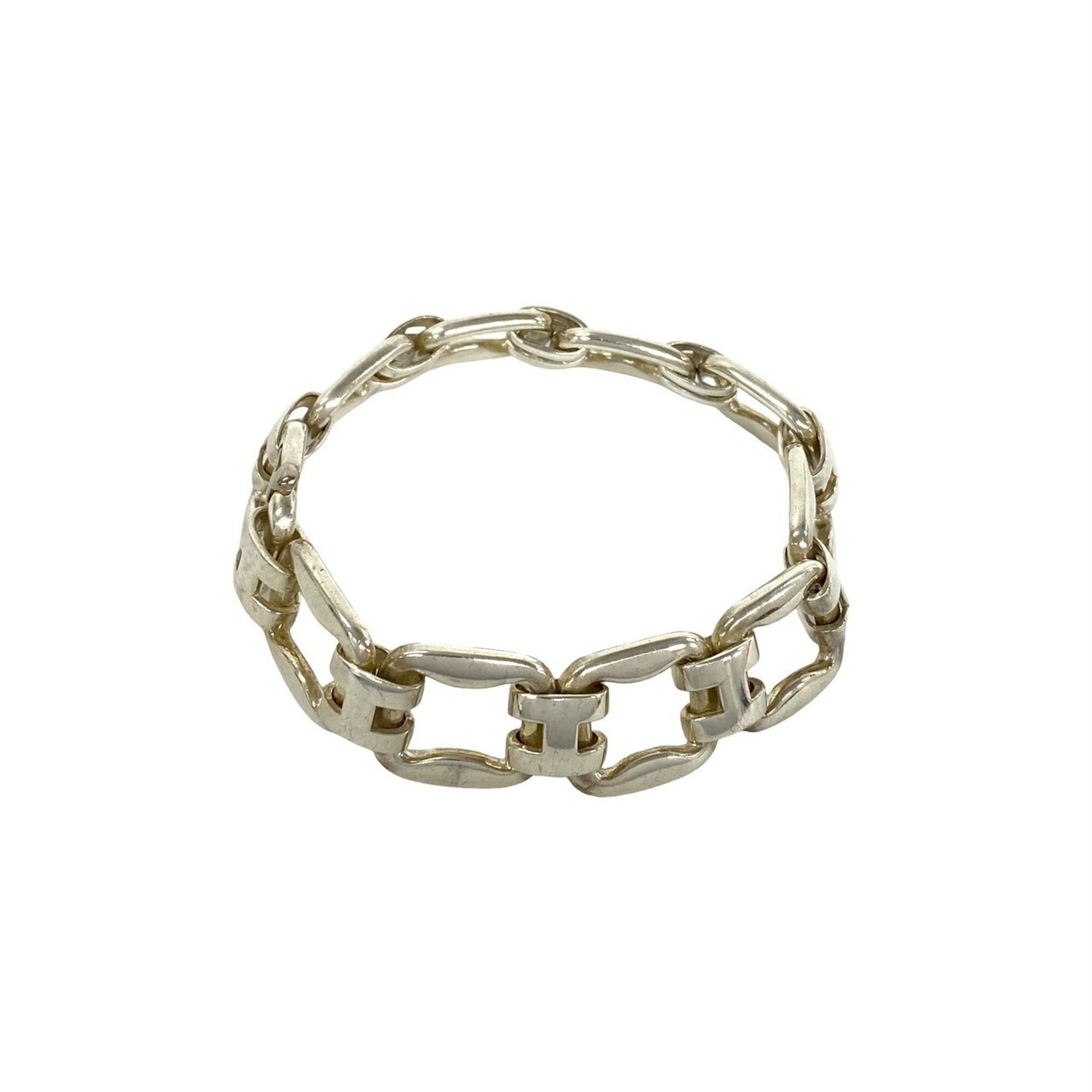 HERMES Vintage History Bracelet, Sterling Silver 925, Accessory, Item No. 22509