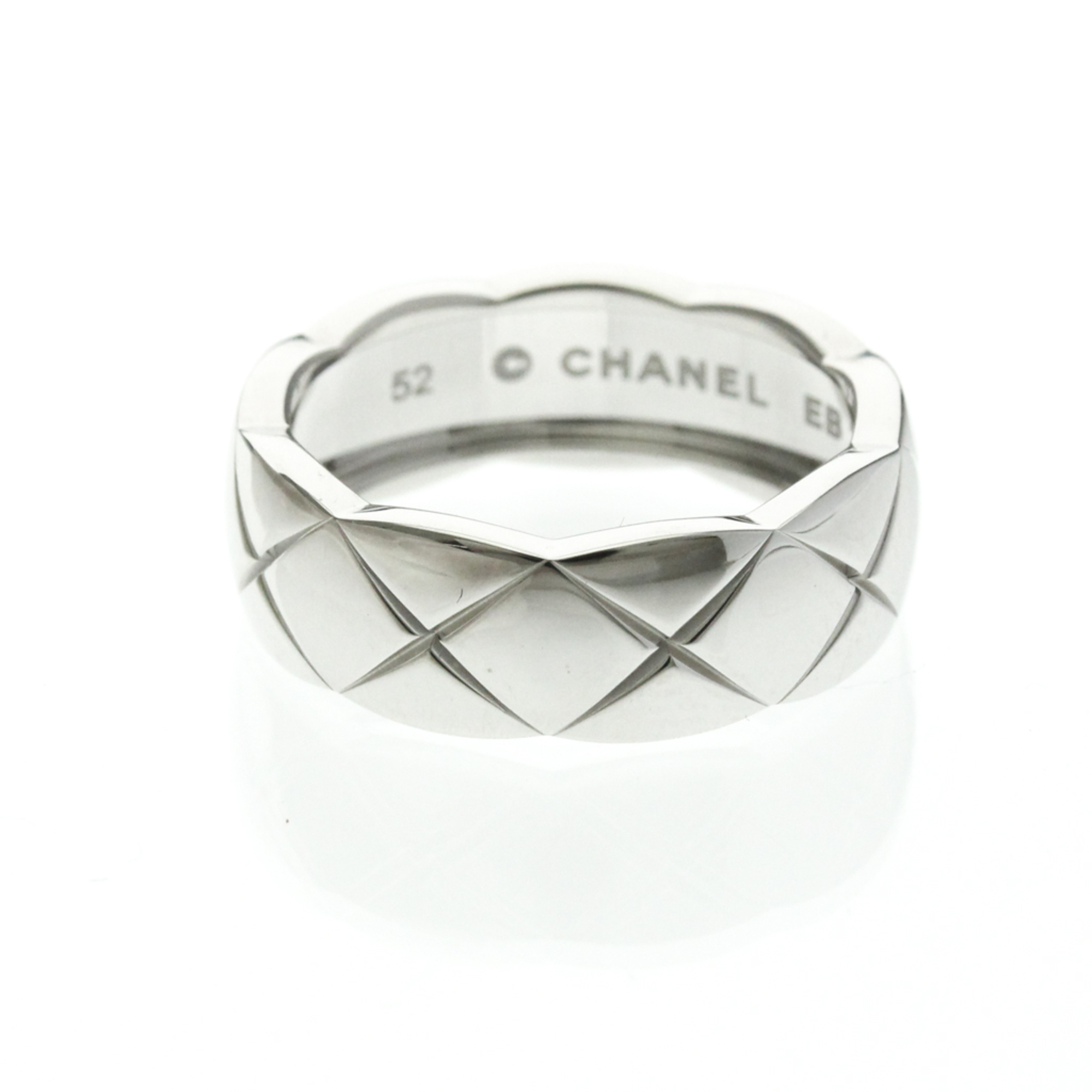Chanel Coco Crush Ring Medium Model White Gold (18K) Fashion No Stone Band Ring Silver
