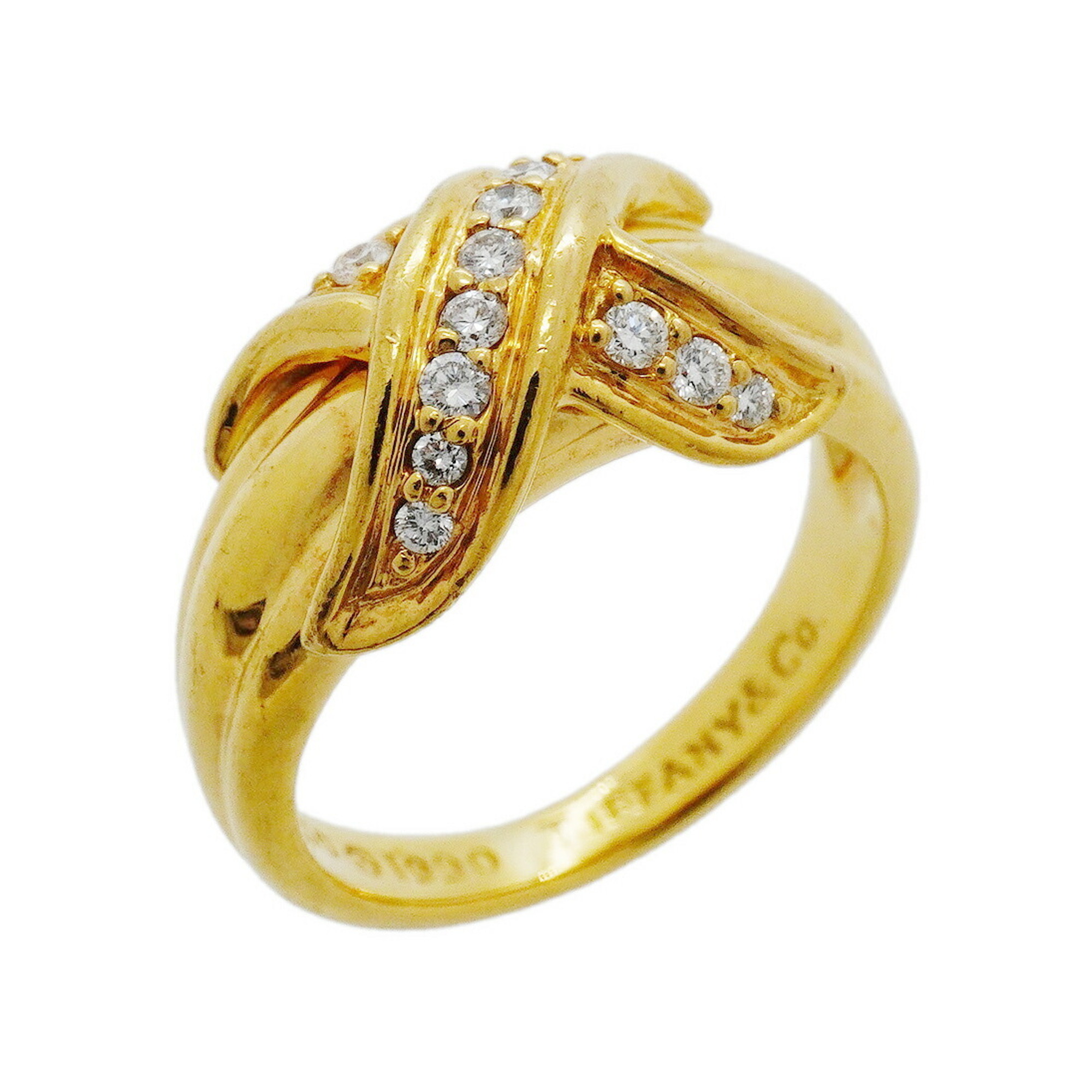 Tiffany & Co. Signature Ring, 18K Yellow Gold, Diamond, Size 10, Women\'s