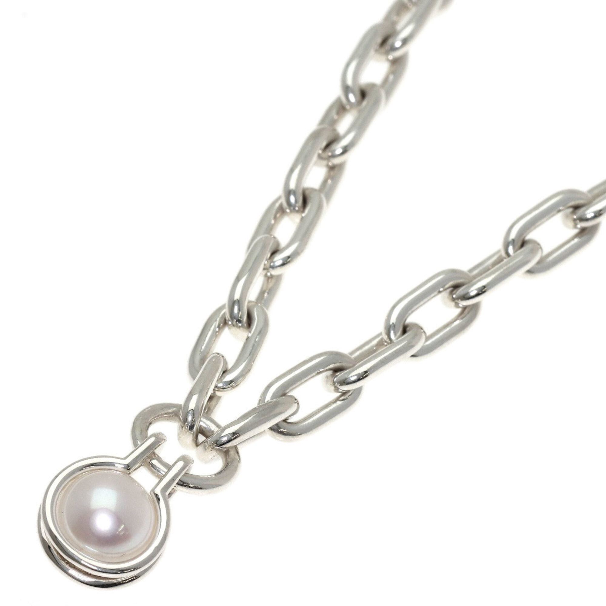 Tiffany HardWear Fresh Water Pearl Necklace, Silver, Women\'s. (TIFFANY&Co.)