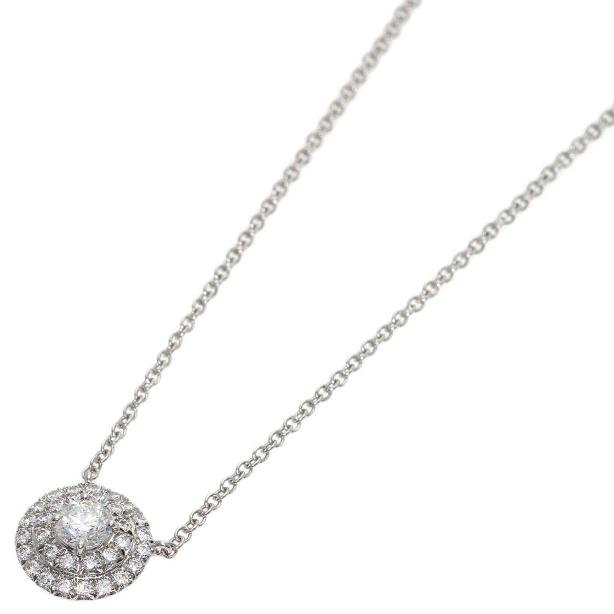 Tiffany & Co. Soleste Diamond Necklace, Platinum PT950, Women\'s.