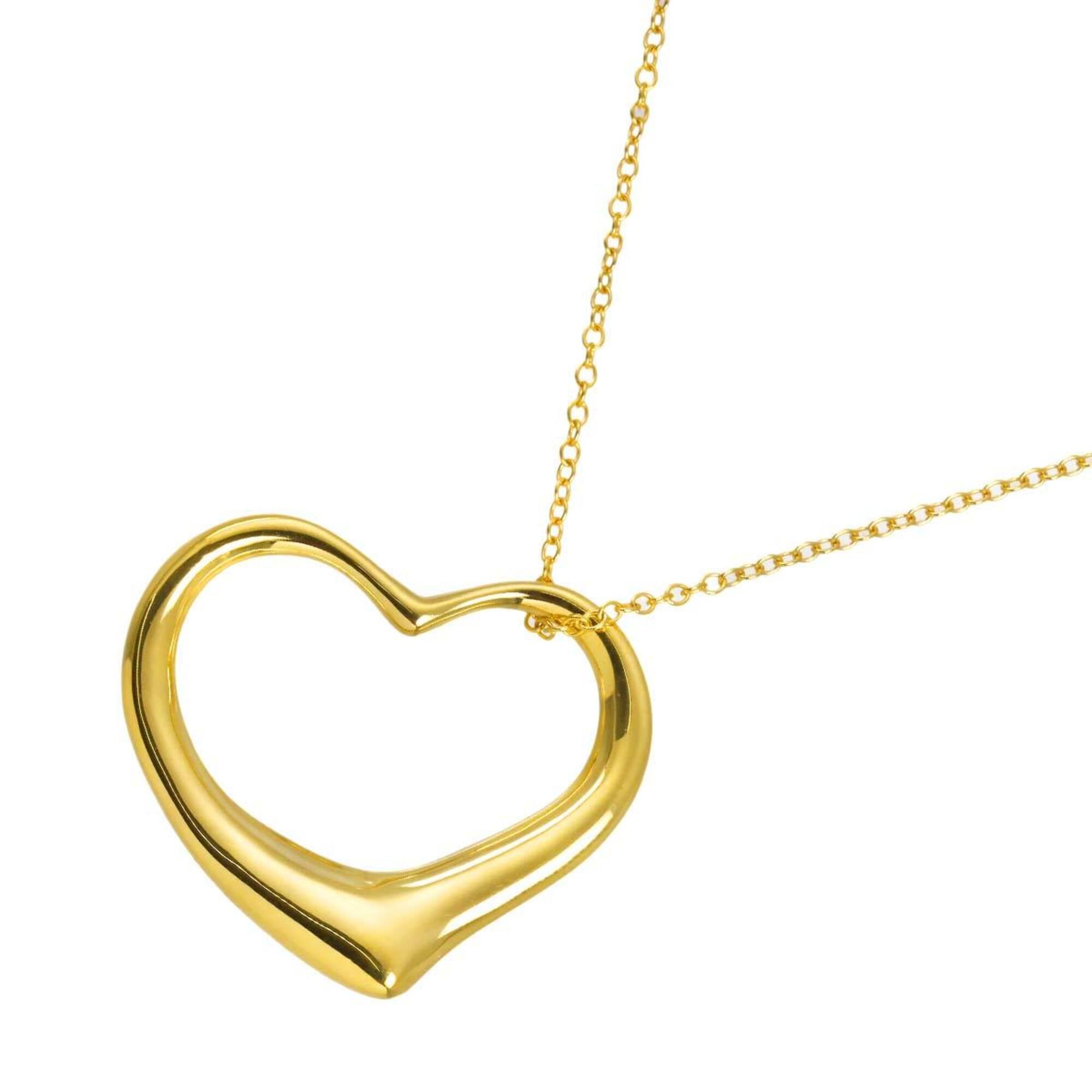 Tiffany & Co. Heart Necklace, 36mm wide, 76cm long, 18K Yellow Gold (750) Open Necklace