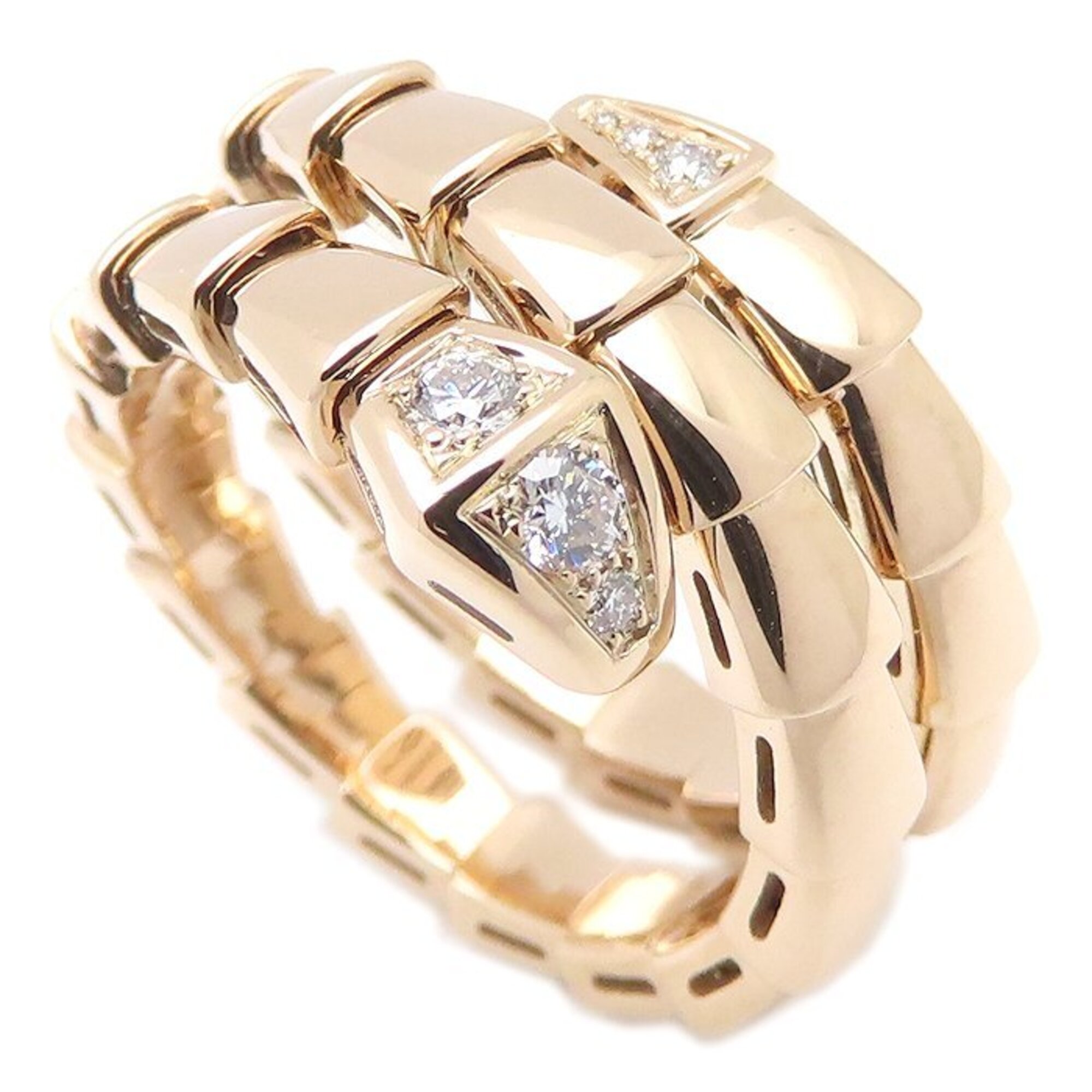BVLGARI Serpenti Viper Ring, Diamond, 18K Pink Gold, Women\'s, 295892