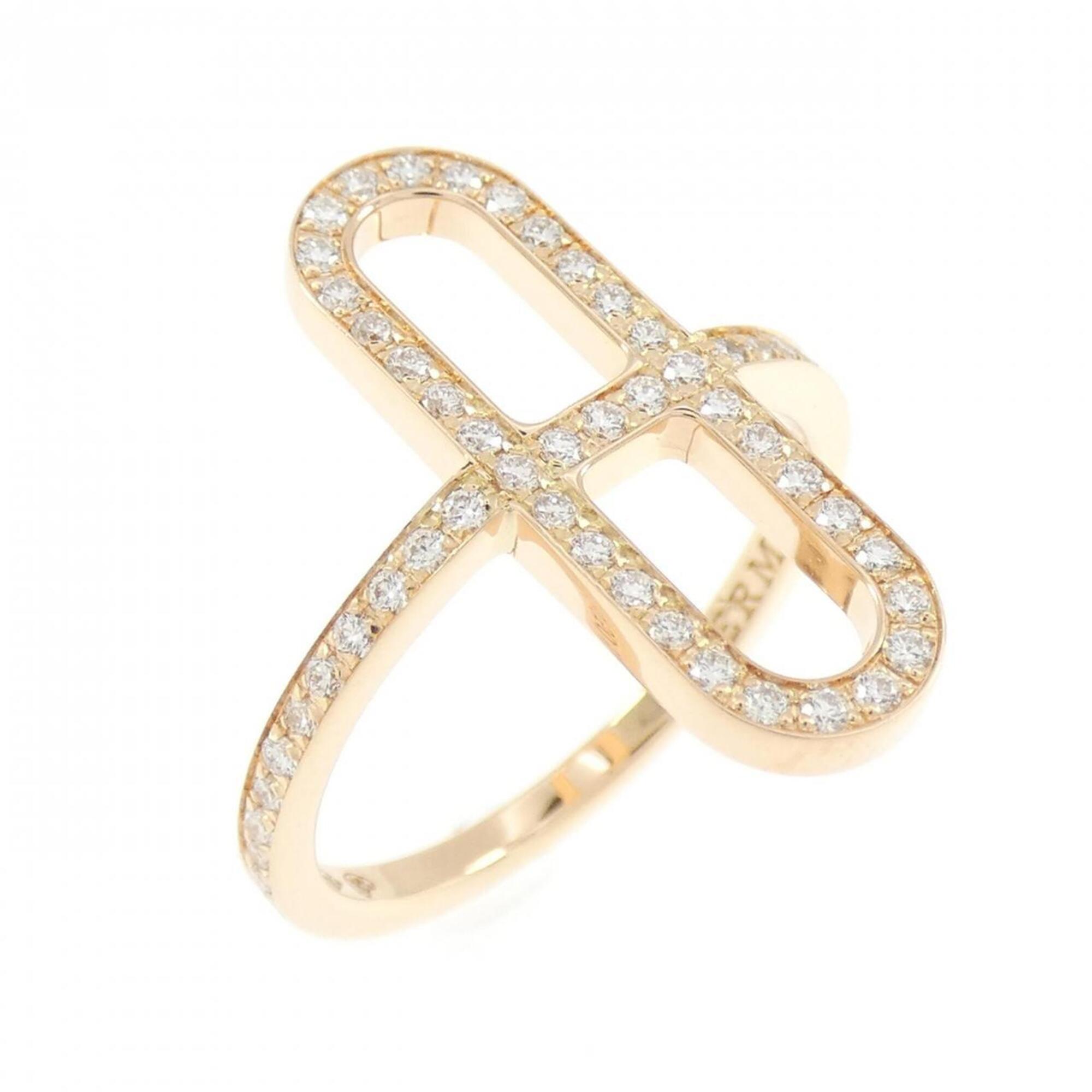 Hermes Ever Chaine d\'Ancre Ring 0.24CT