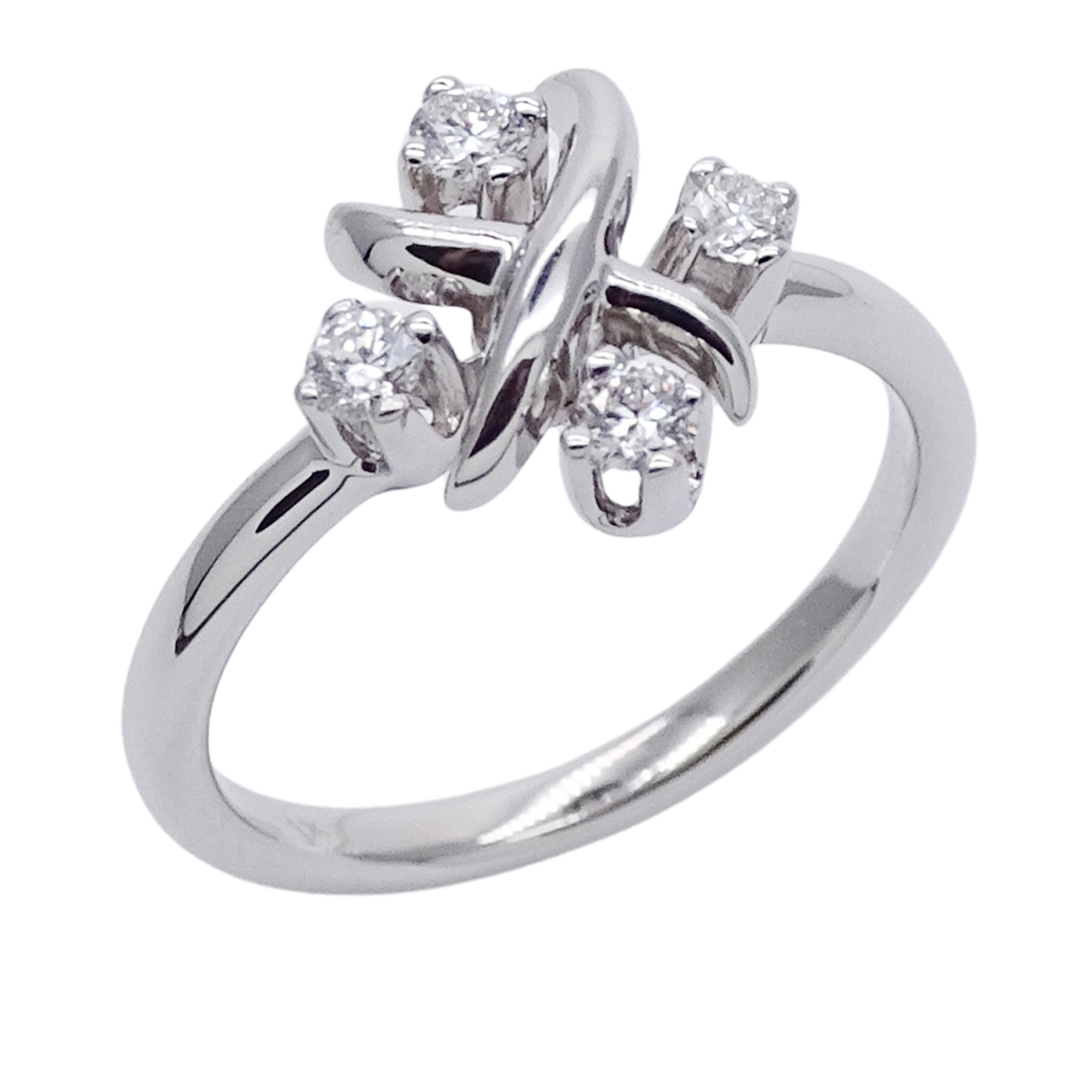 Tiffany & Co. Women\'s Ring, Brand Name, PT950 Platinum, Diamond, Jean Schlumberger, Approx. 1cm, Je
