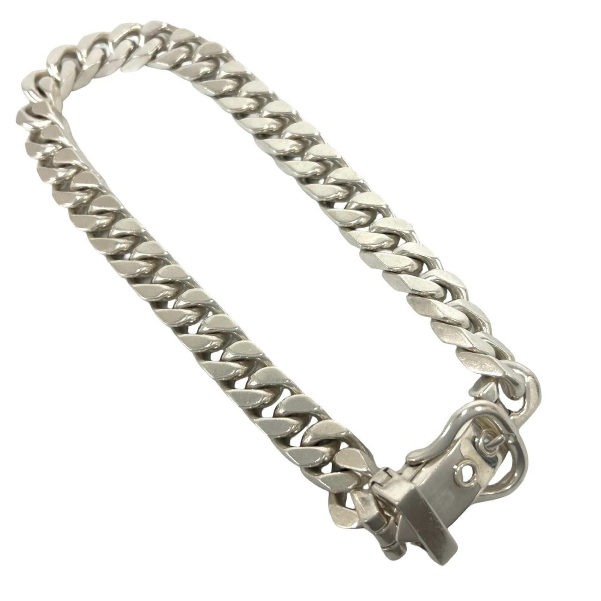 HERMES Boucles Sellier GM Necklace, Sterling Silver 925, Men\'s Accessory, Silver, Item No. 26509