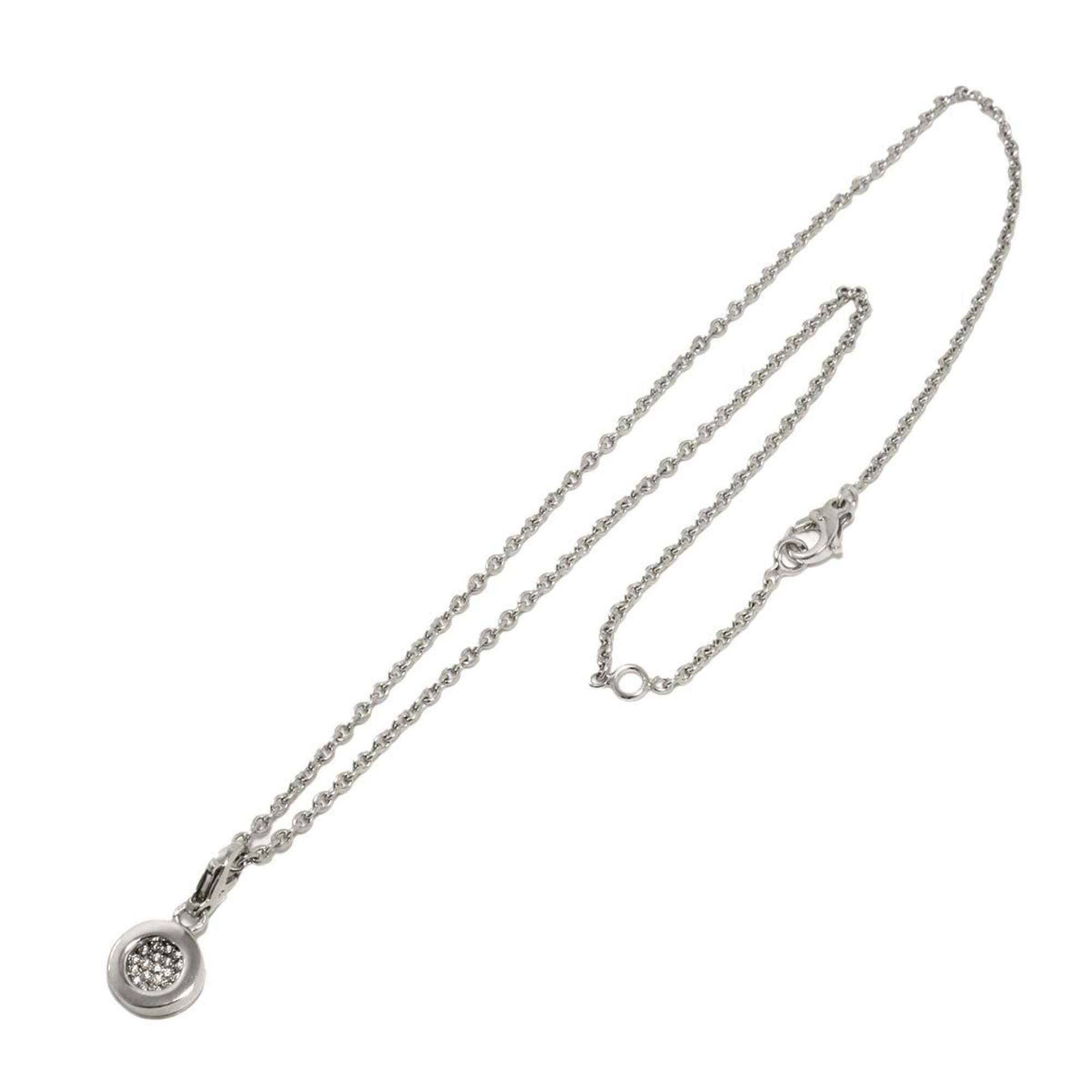Chanel La Ronde Diamond Necklace, 40cm, 18K White Gold (750), Charm Necklace