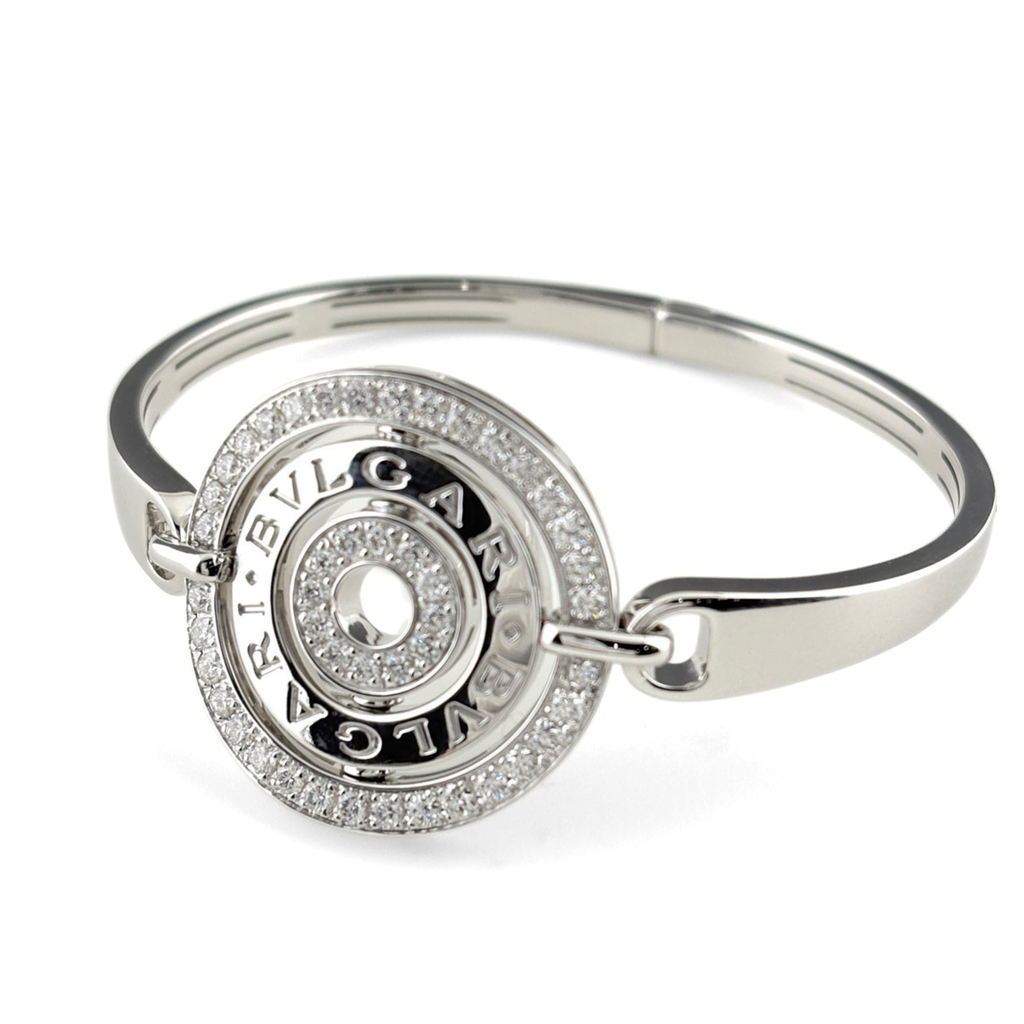 Bulgari BVLGARI Astrale Cerchi Bracelet, Melee Diamond Bangle, 750 Diamond, Women\'s