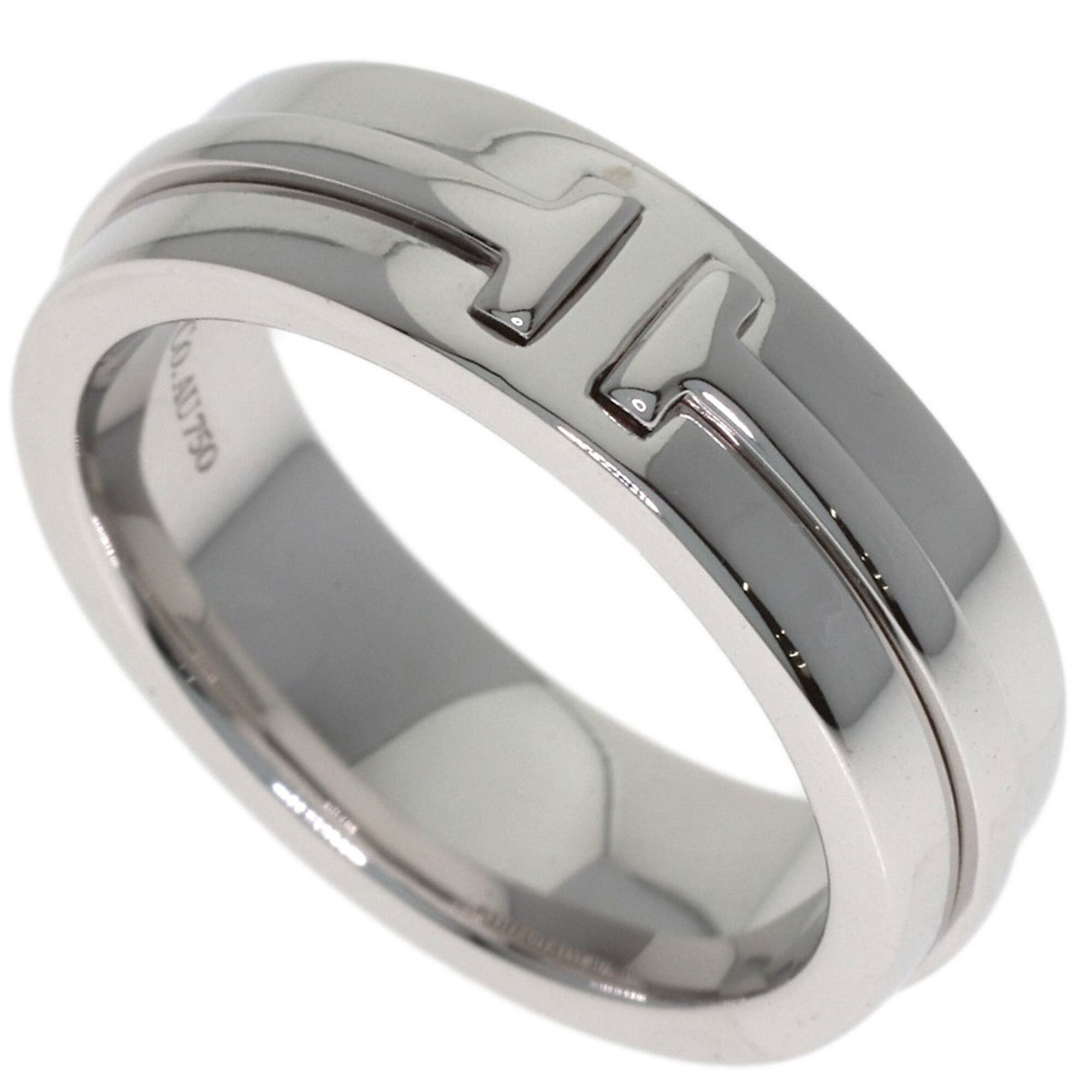 Tiffany & Co. T Narrow Ring, 18K White Gold, Women\'s.