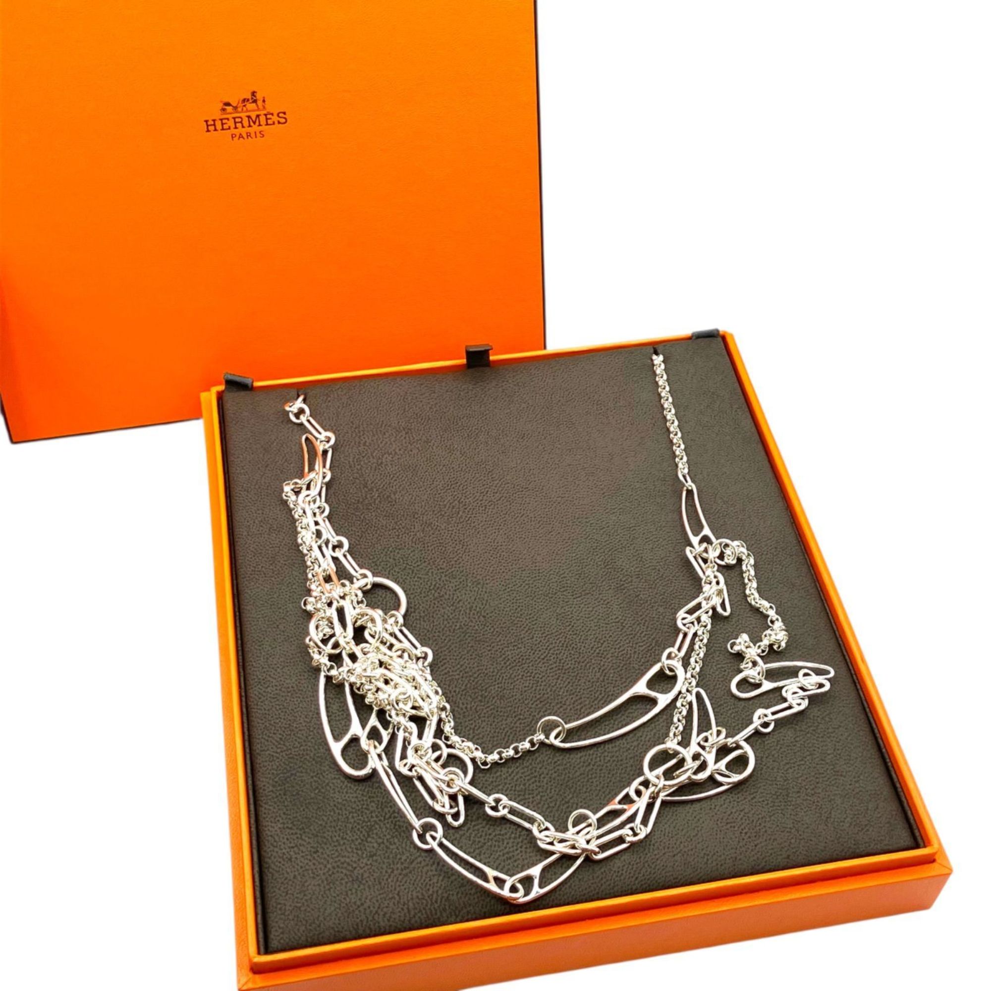 Hermes Herms Chaine d\'Ancre PUNK Necklace in Ag925 Silver