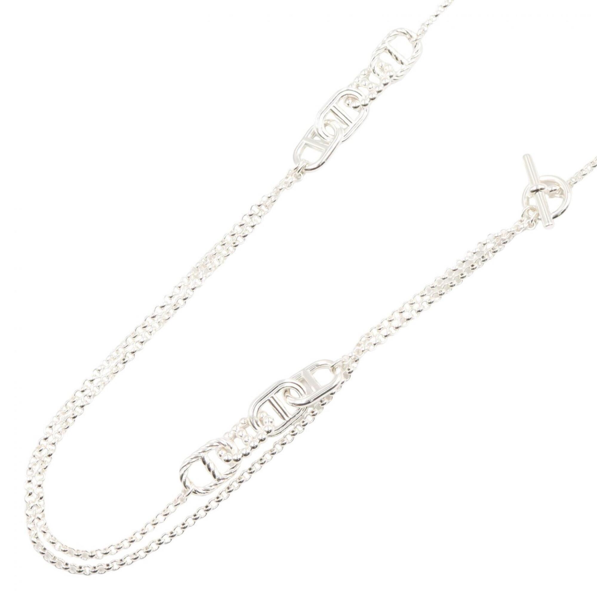 Hermes Chaine d\'Ancre Area II Long Necklace, Sterling Silver 925, Women\'s Jewelry, Tone