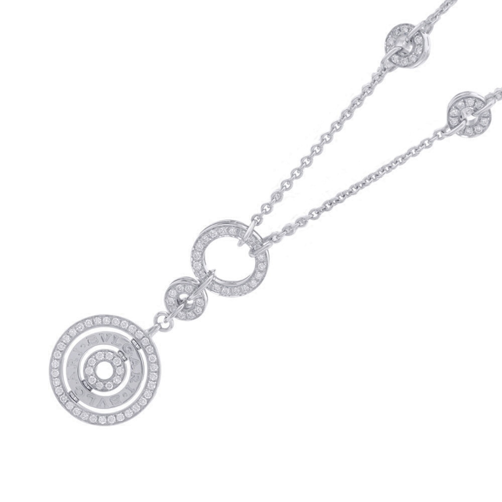 BVLGARI Necklace Astrale Cerchi Diamond 18KWG White Gold 336480 Pendant