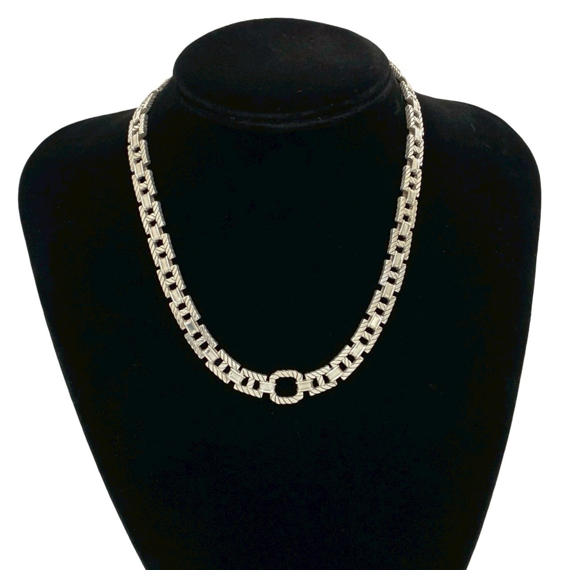 HERMES Grand Sport Vintage Silver 800 Necklace/Choker Pendant, 25261