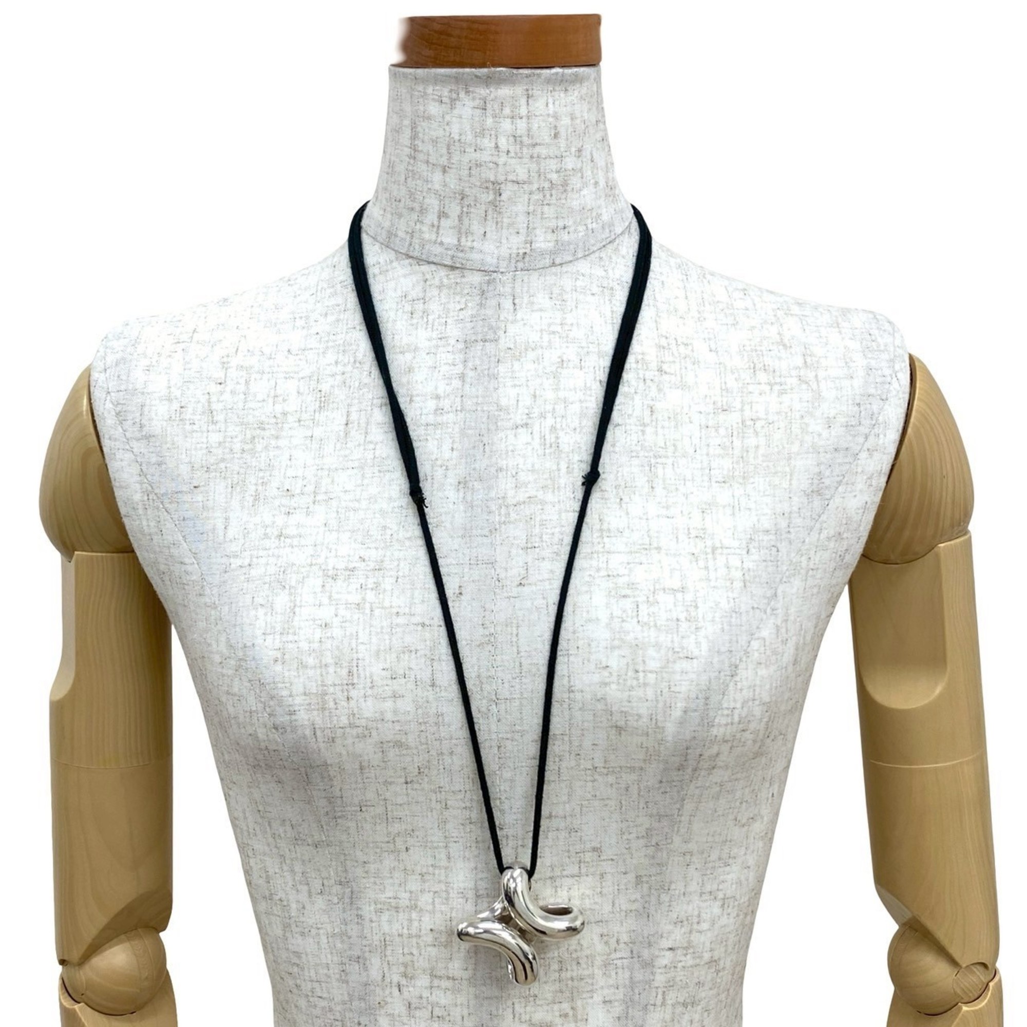 HERMES Lima GM Silver 925 Necklace Pendant Choker 261-2