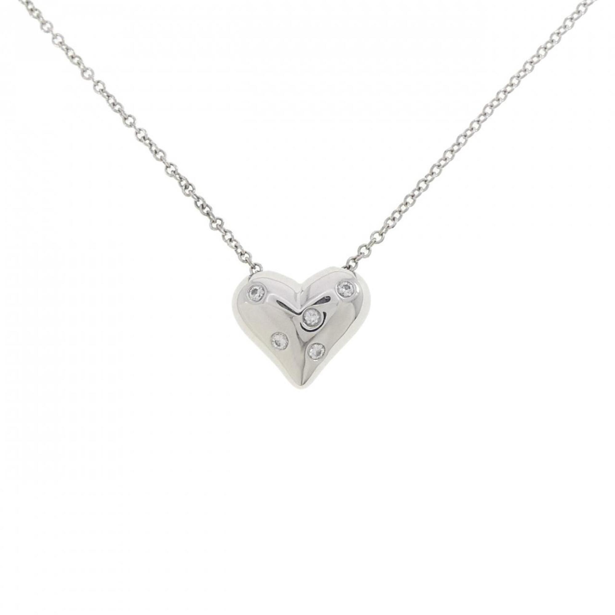 Tiffany & Co. Dots Pinched Heart Necklace