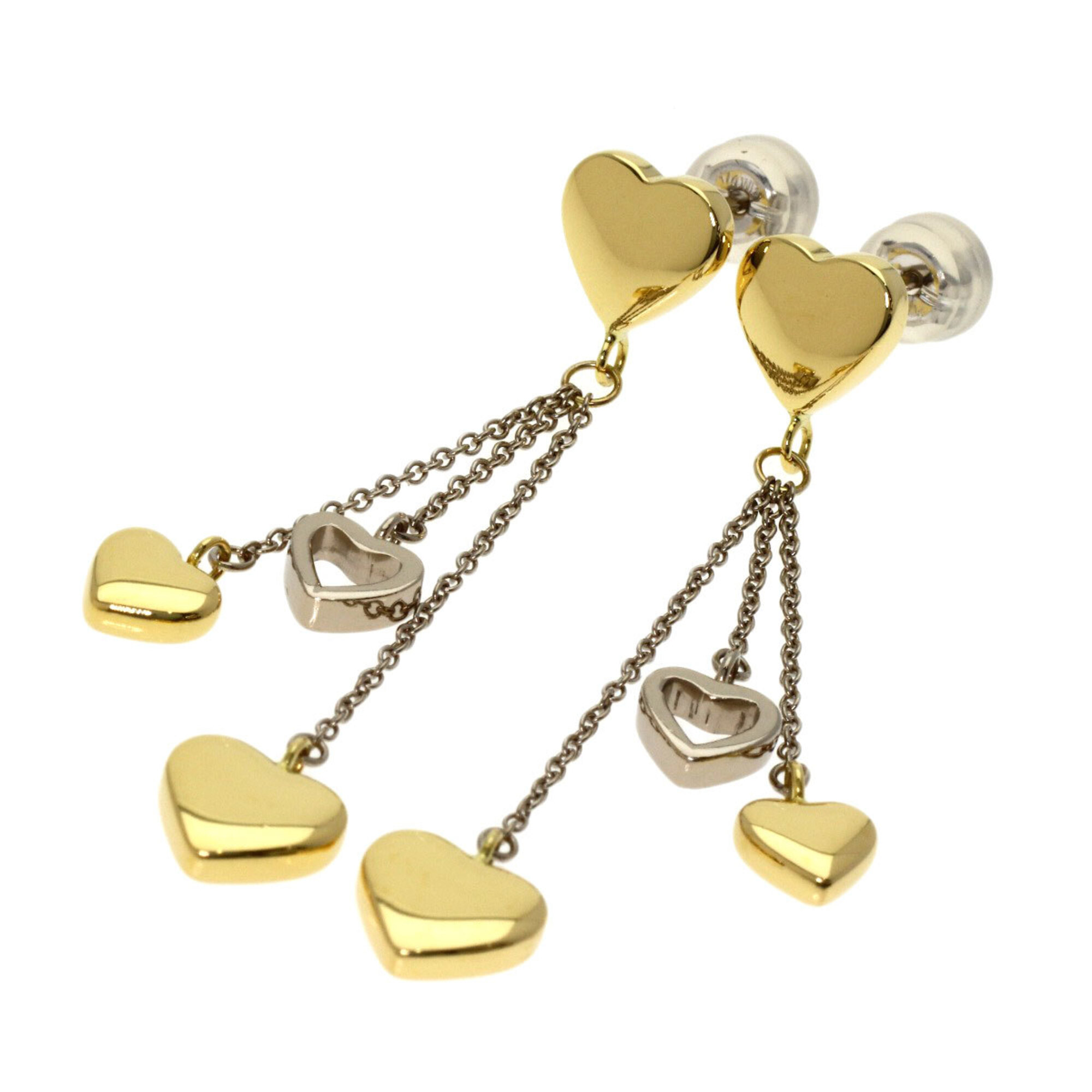 Tiffany & Co. Multi Heart Drop Earrings, 18K Yellow Gold/18KWG, Women\'s.