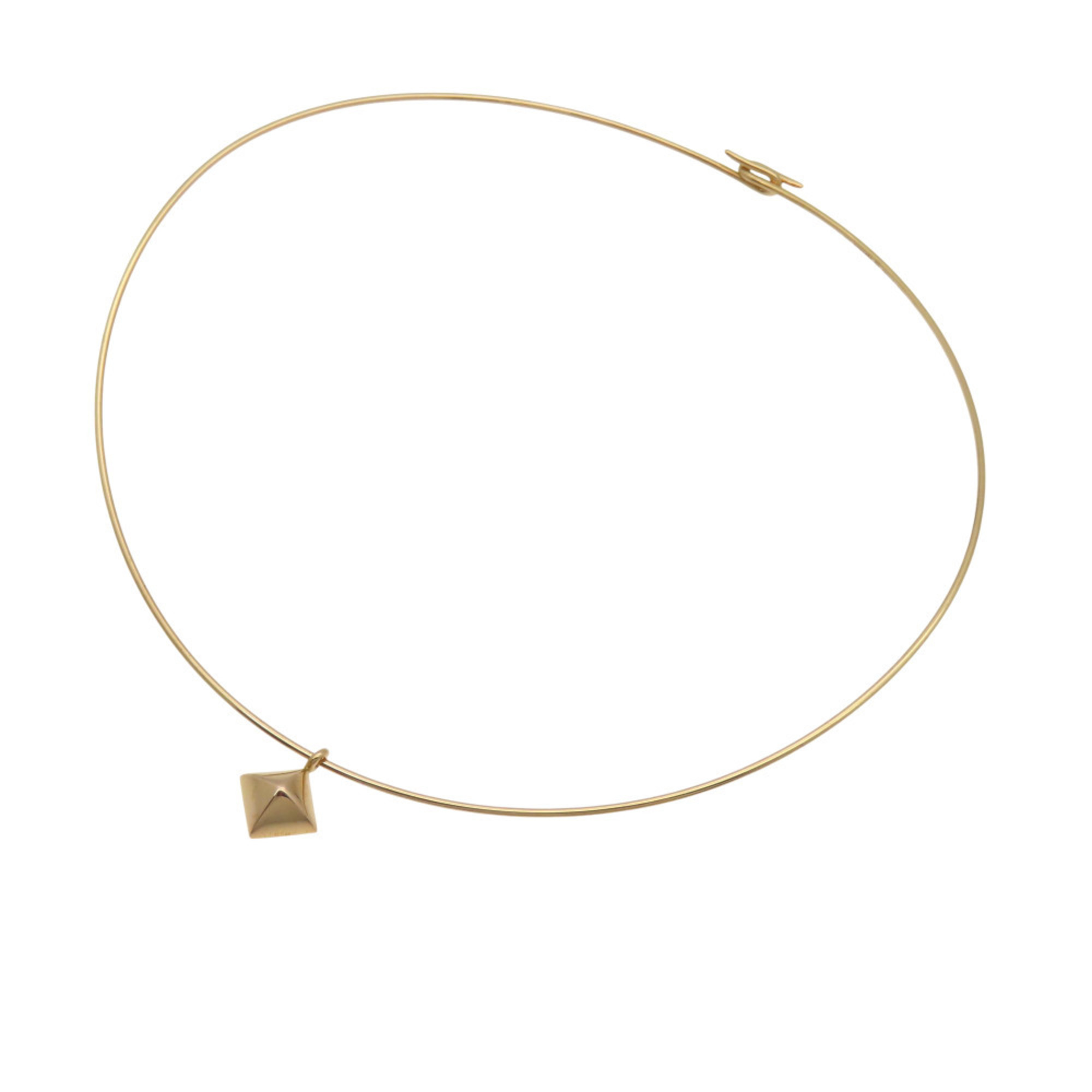 Like new Herms Collier de Chien 750PG Omega necklace in 18K pink gold (8.4g) Jewelry 0912HERMES