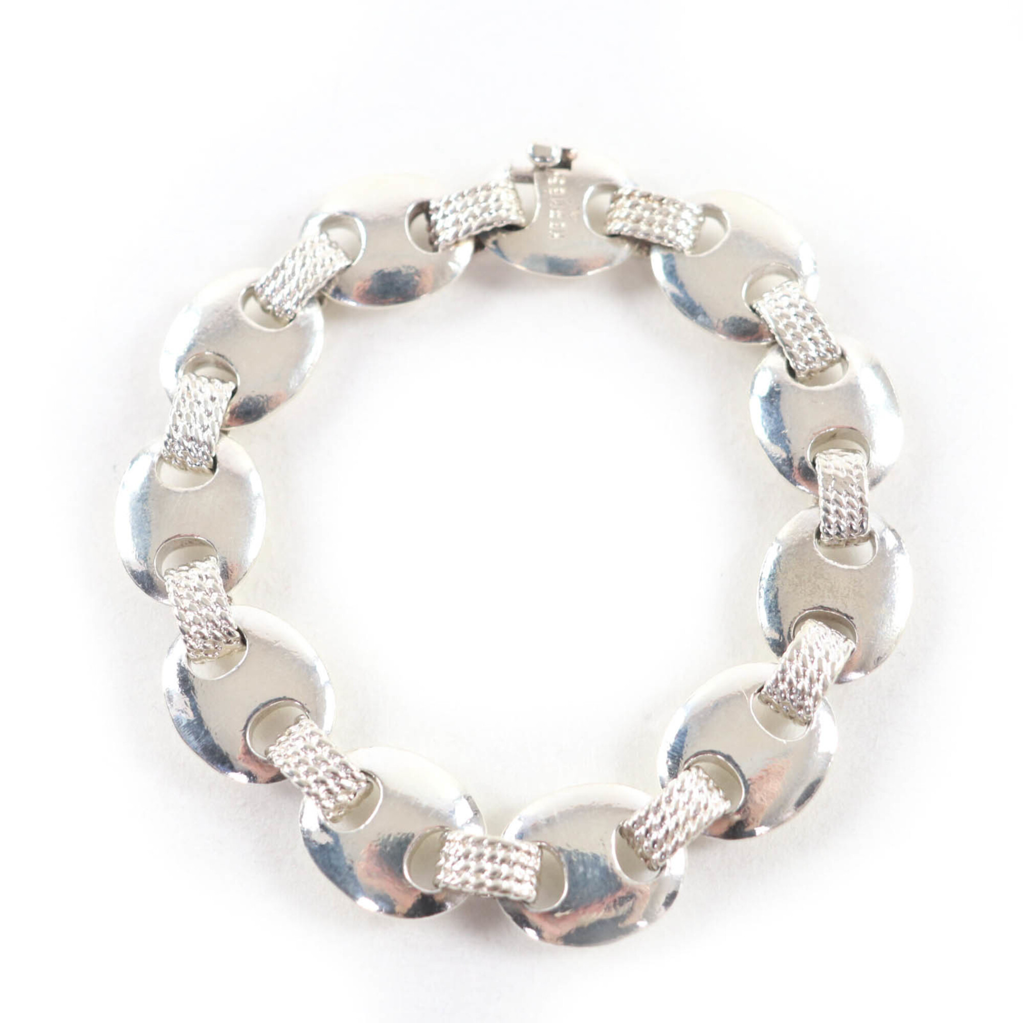 HERMES Vintage Chloris 925 Bangle Accessory Bracelet Silver Weight 51.1g Women\'s Men\'s