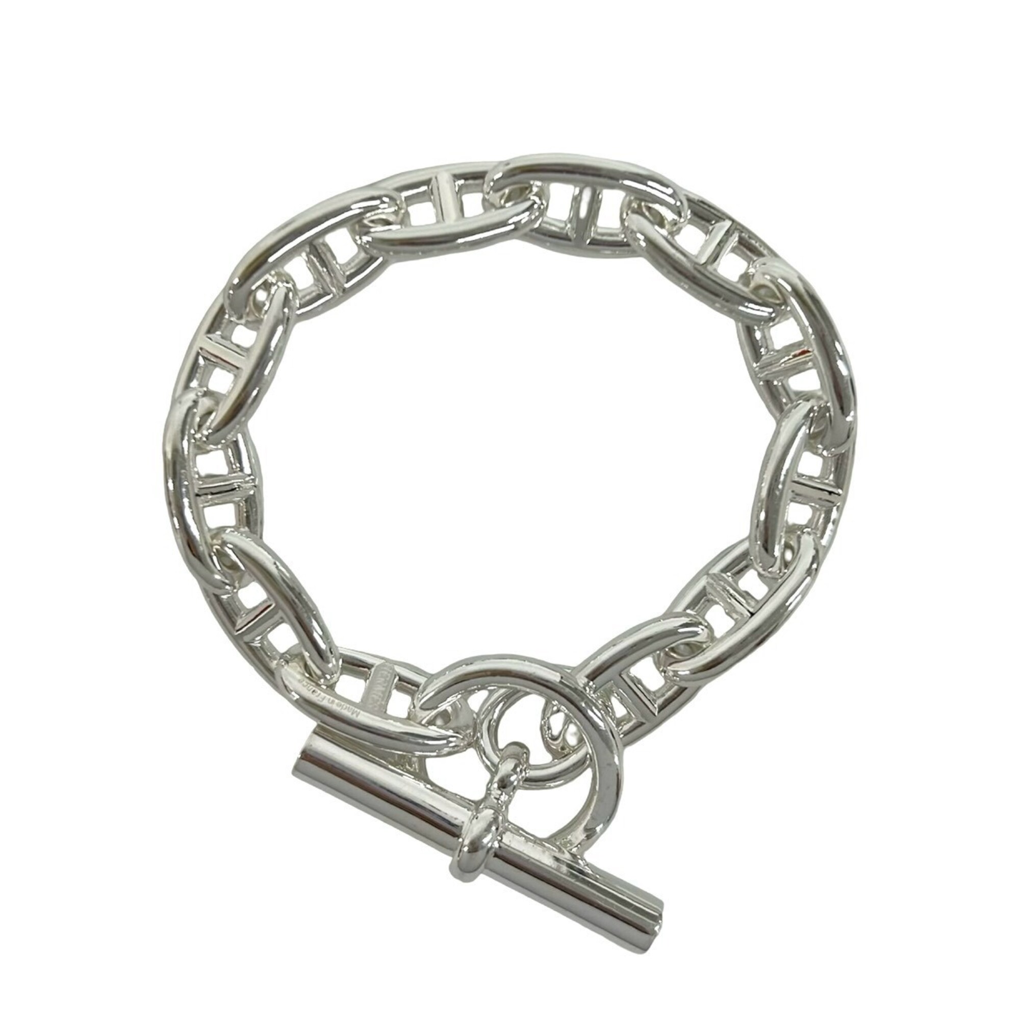 HERMES Chaine d\'Ancre GM 12-link bracelet, sterling silver 925 chain accessory, men\'s, silver, 332