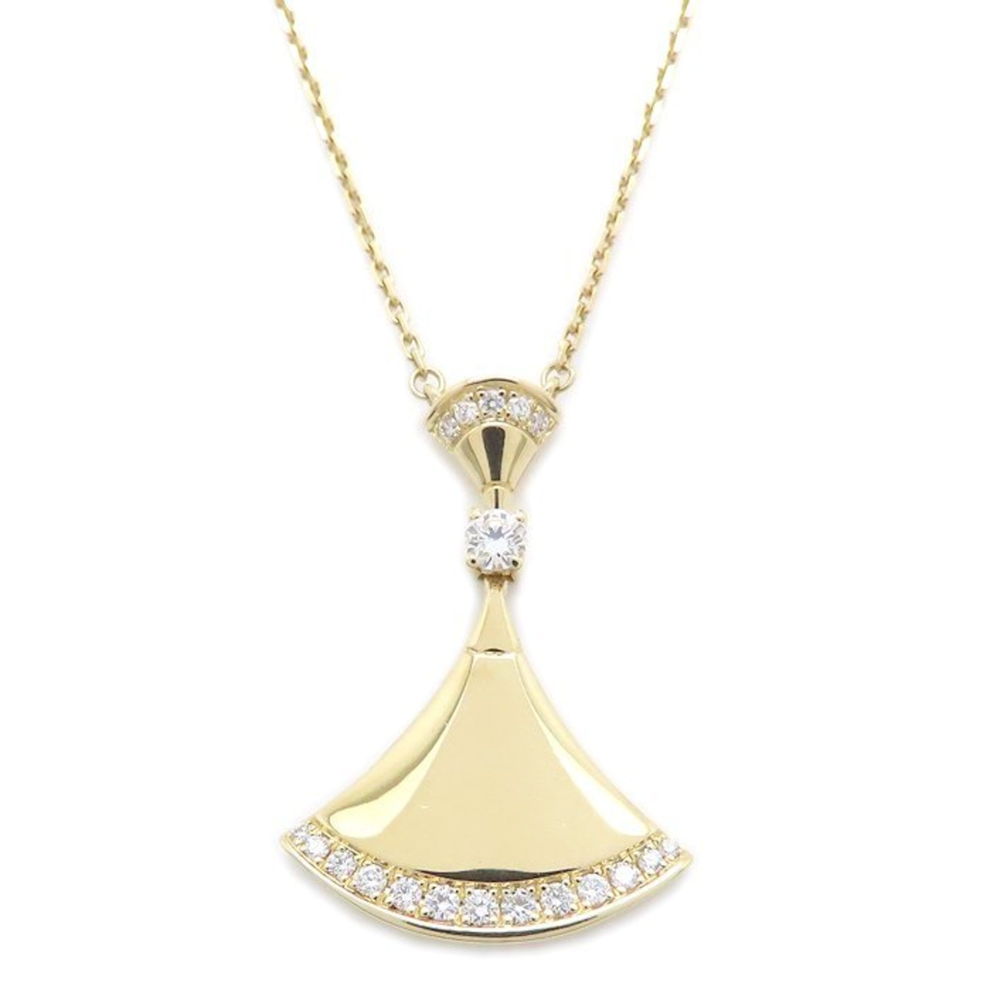 BVLGARI Diva\'s Dream Necklace with Diamonds in 18K Yellow Gold for Women, 295042