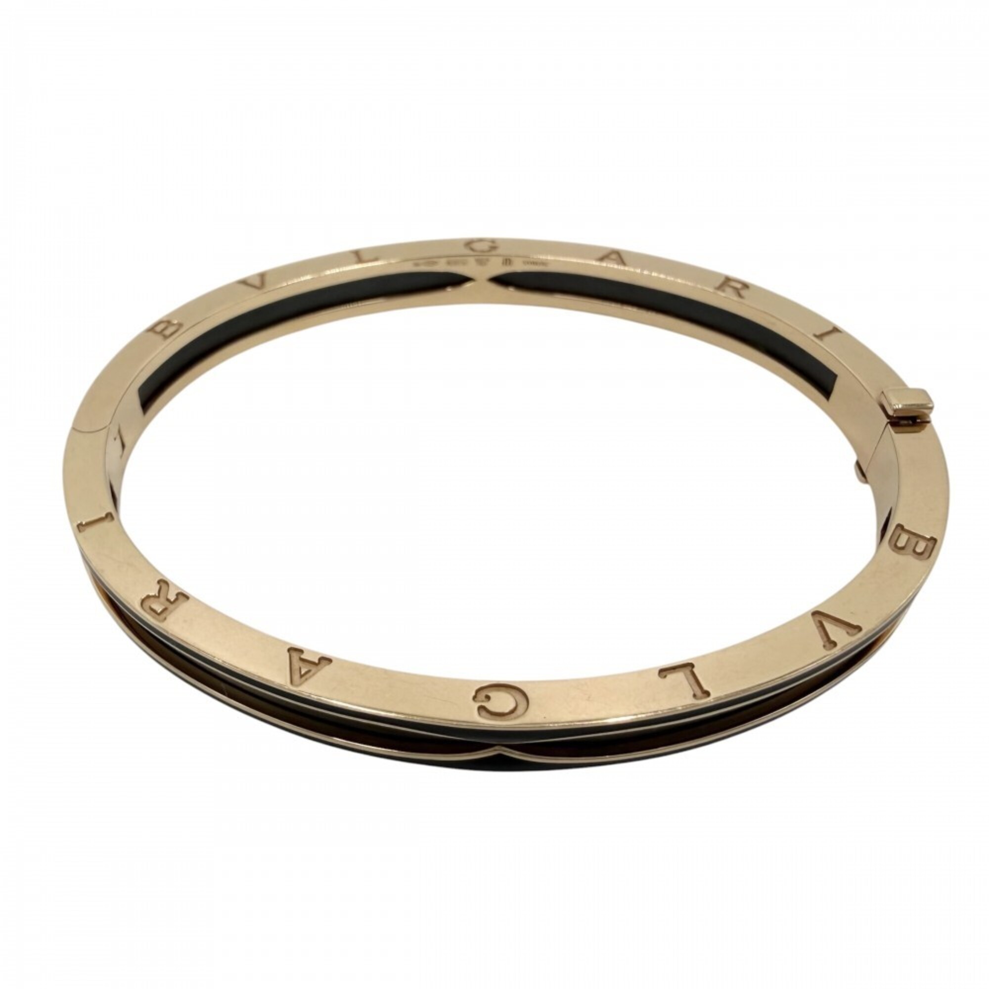 Bvlgari Bulgari B-zero 1 Open Bangle Bracelet for Women, Medium Size, Au750 18K Pink Gold, Ceramic,
