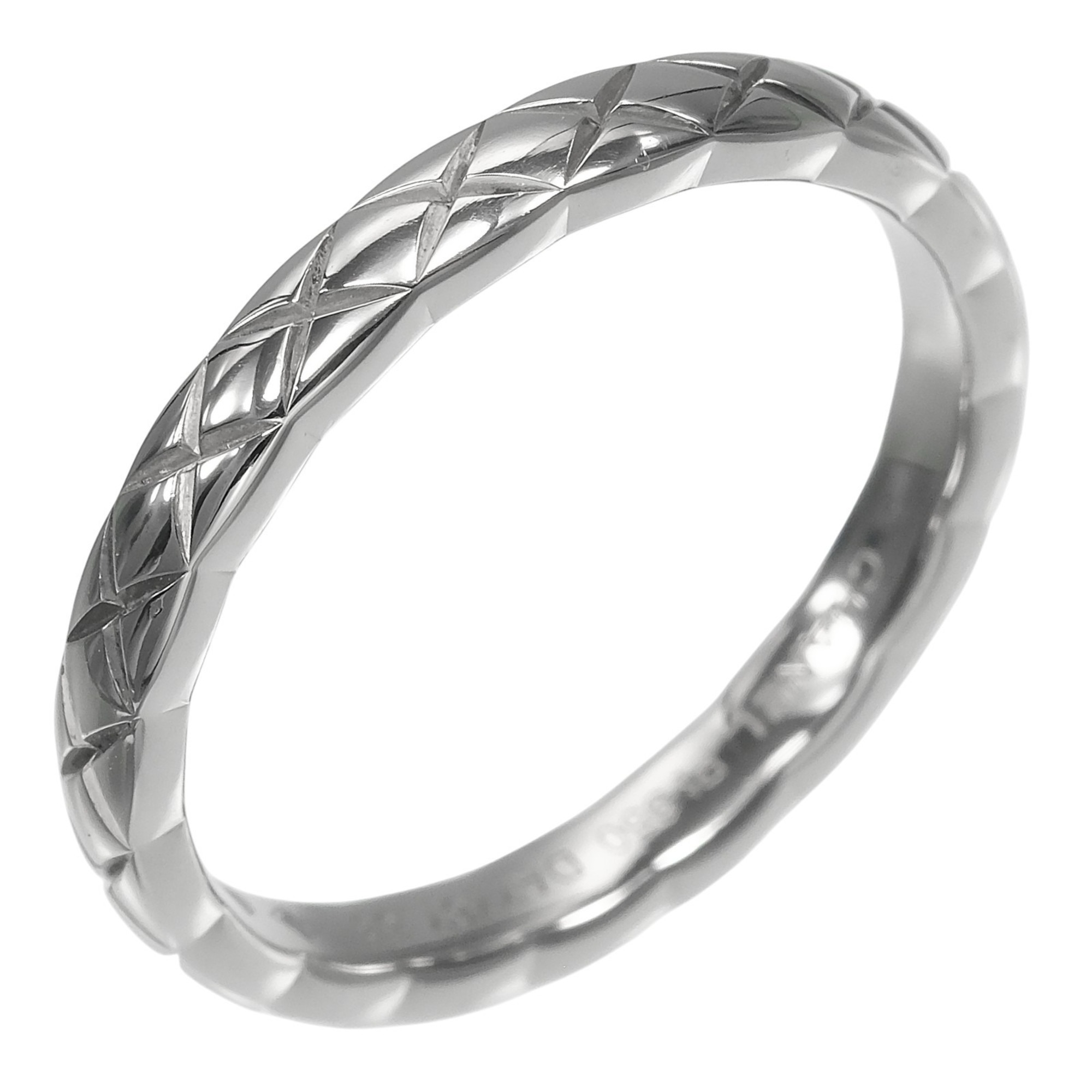 Chanel Coco Crush Small Model Ring, Size 12, Platinum 950, Approx. 4.31g.