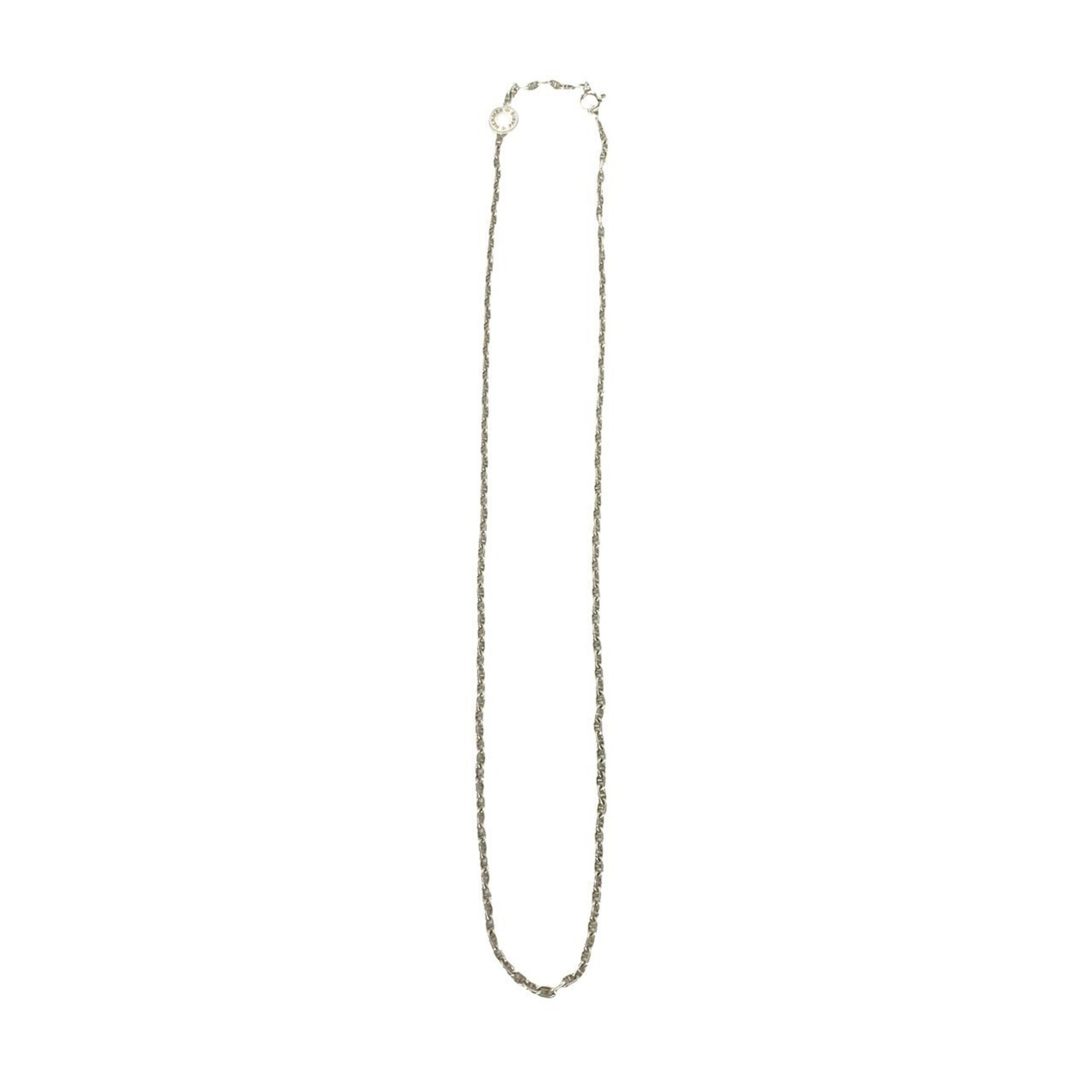 HERMES Chaine d\'Ancre Sellier Necklace, Sterling Silver 925 Chain Accessory, Silver, Item No. 28692