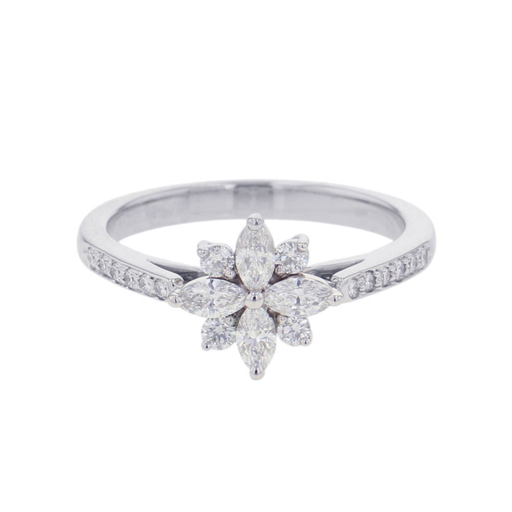 Tiffany & Co. Victoria Cluster Diamond Ring, Pt950 Platinum, Ring Size Approx.