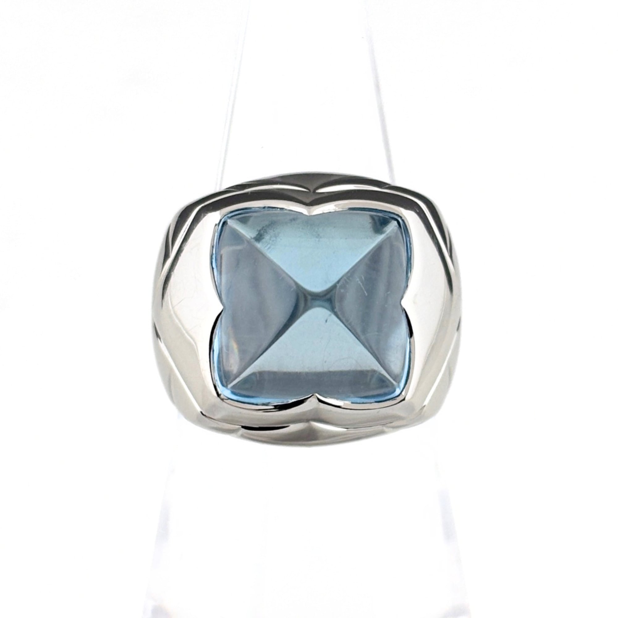 Bulgari BVLGARI Pyramide Ring Blue Topaz 750 Women\'s