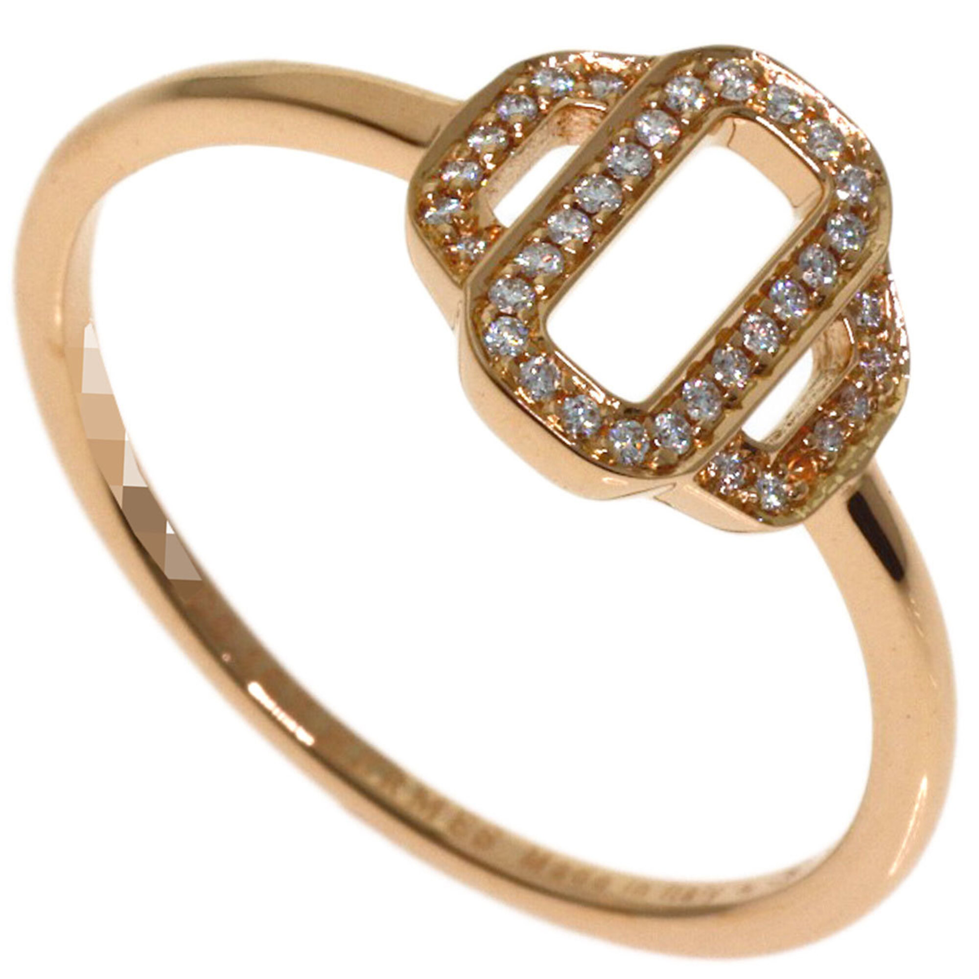 Hermes Attrage Diamond Ring, 18K Pink Gold, Women\'s