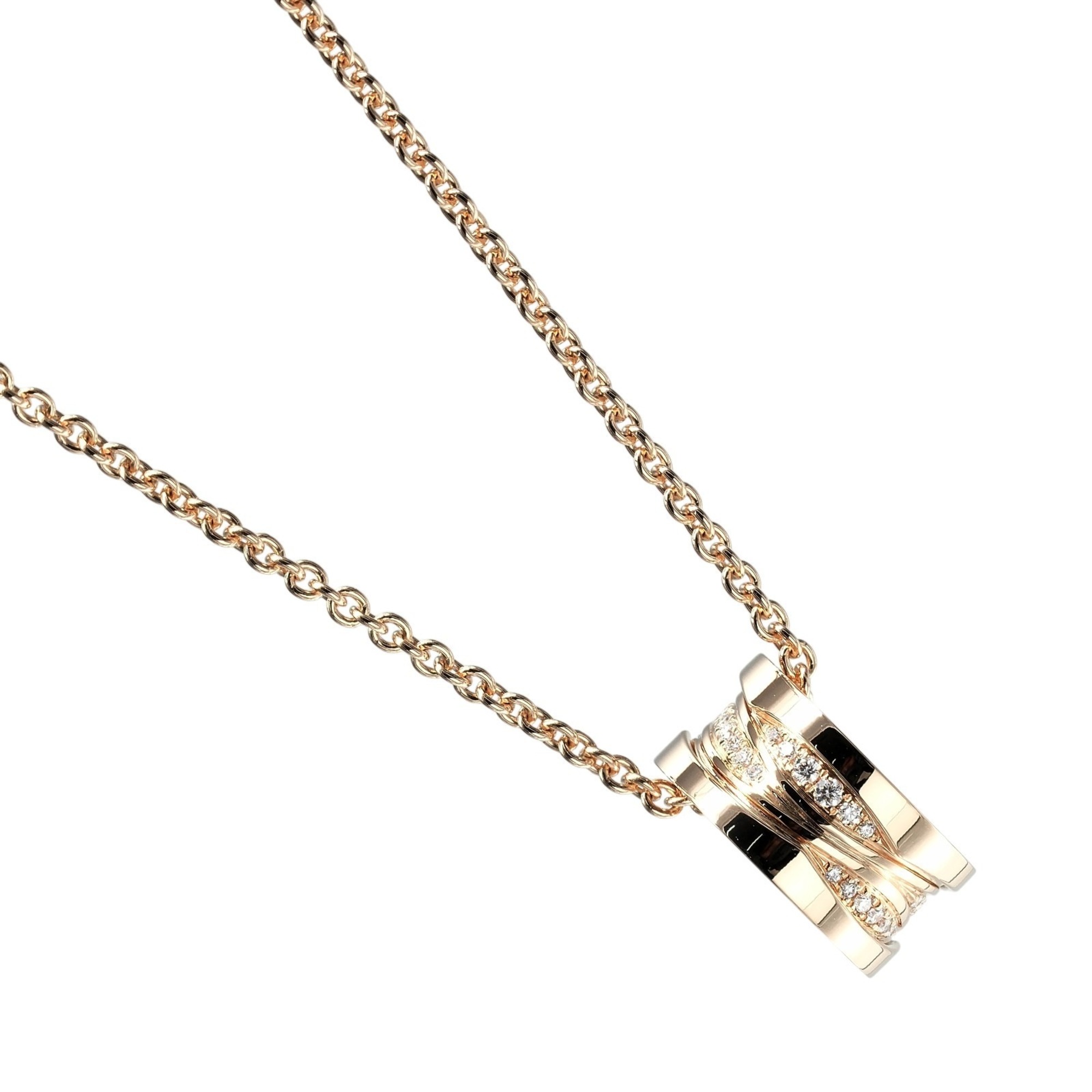 BVLGARI B.zero1 Design Legend Necklace, 18KPG Pink Gold, Diamonds, Approx. 12.6g