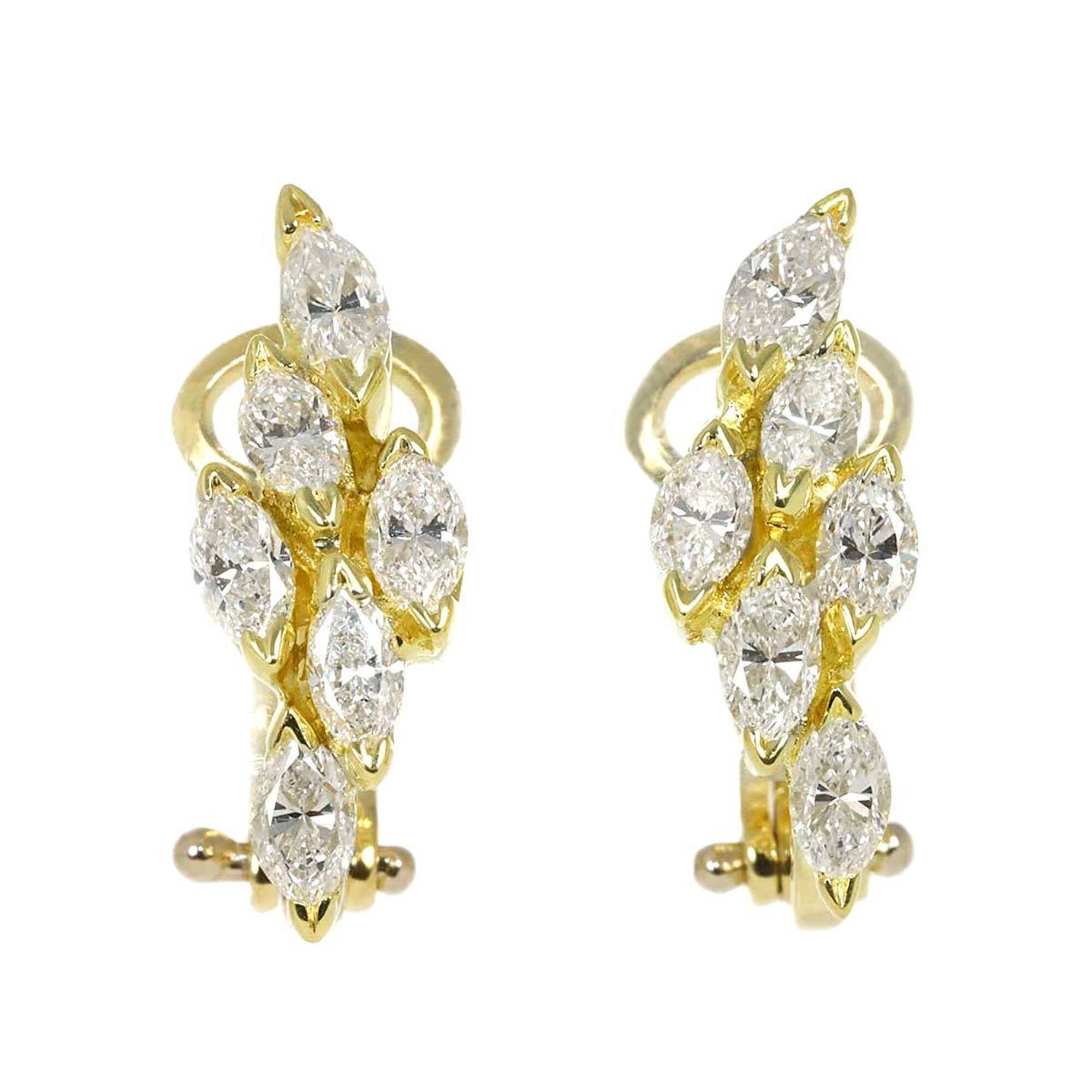 Tiffany & Co. Diamond Earrings, 18K Yellow Gold (750), Clip-on Earrings