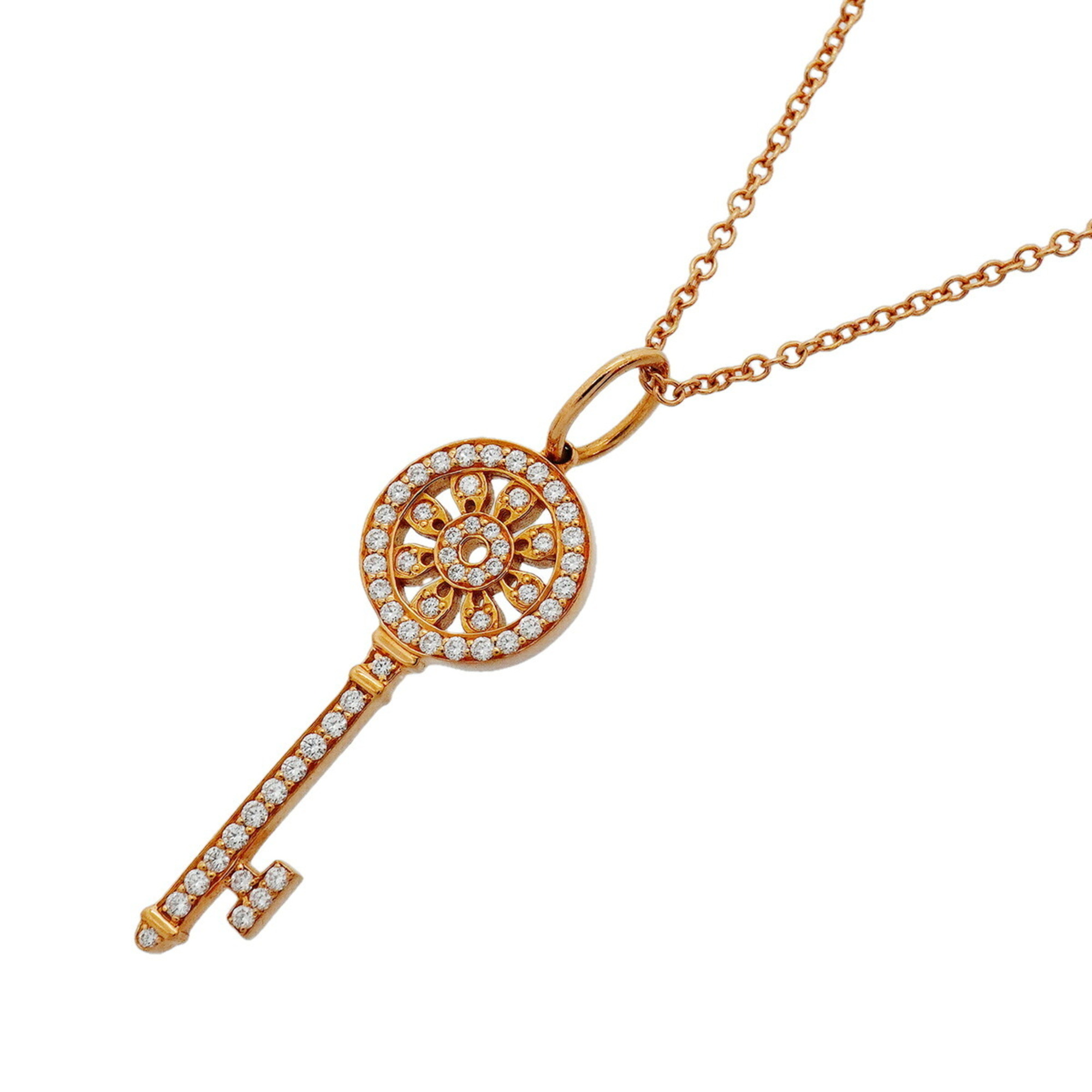 Tiffany & Co. Pedal Key Necklace, 18K Pink Gold, Diamond, Women\'s