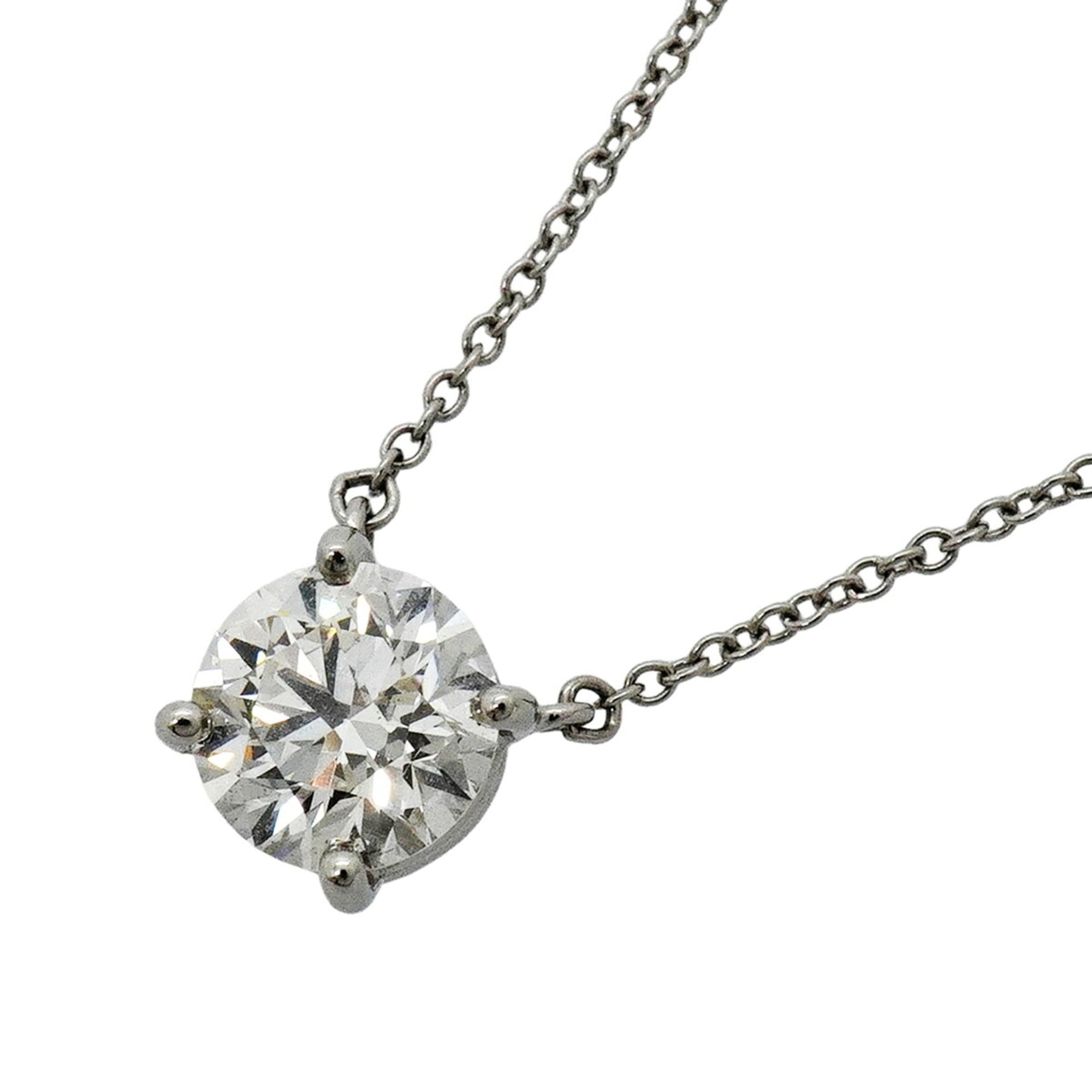 Tiffany & Co. Solitaire Necklace, 1PD Diamond, Platinum 950, Ladies\'