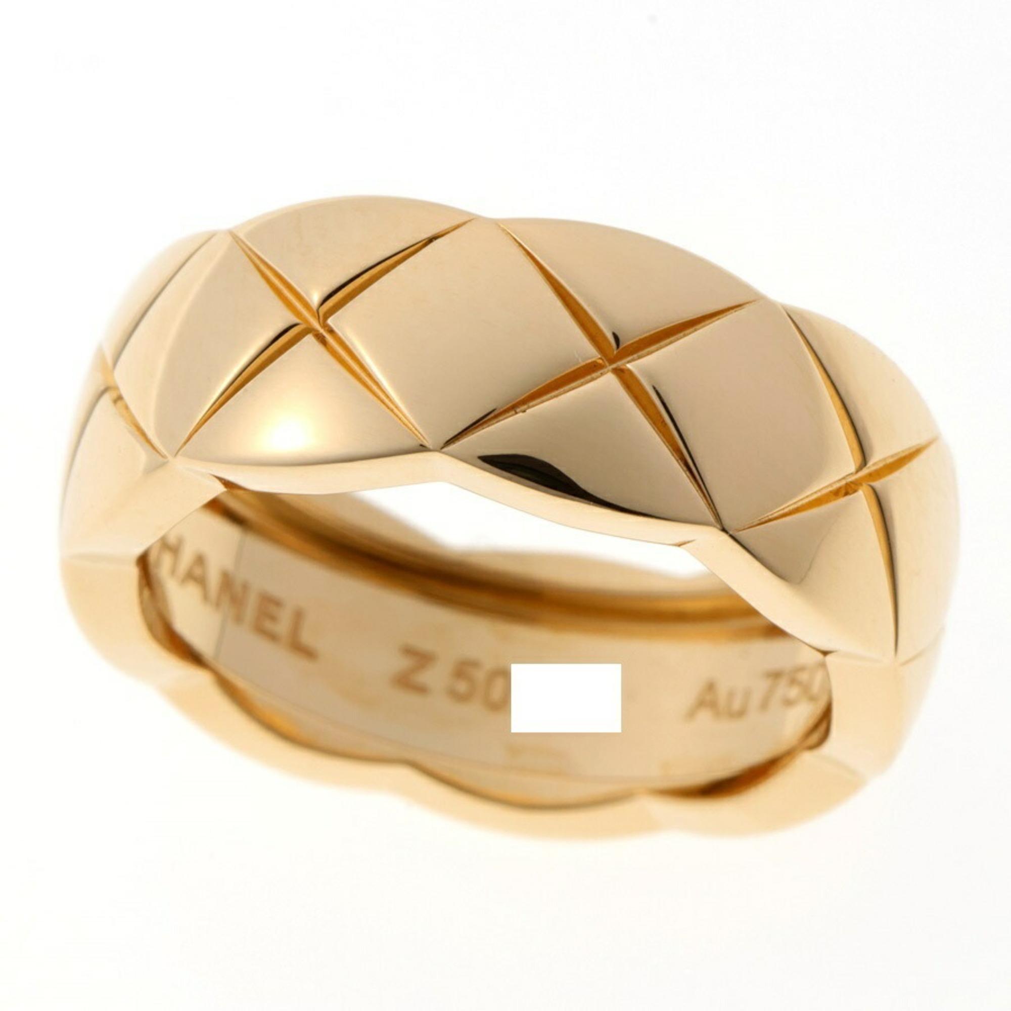 Chanel Coco Crush Collection Ring, Medium Model J10571, Au750 18KYG Yellow Gold, Size #8