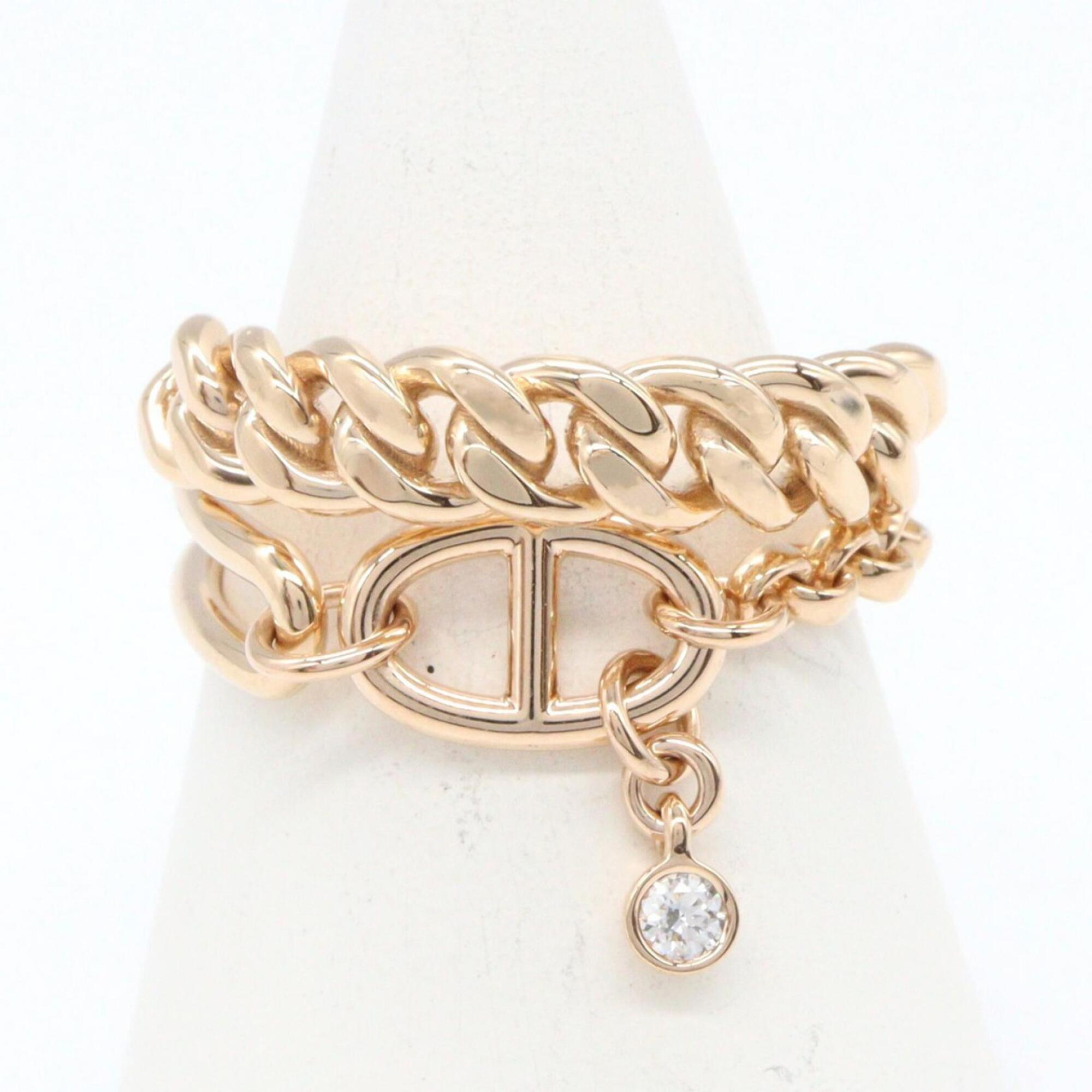Hermes Mix and H Ring, 18K Pink Gold (PG), Women\'s, Tone, H124611B 00050
