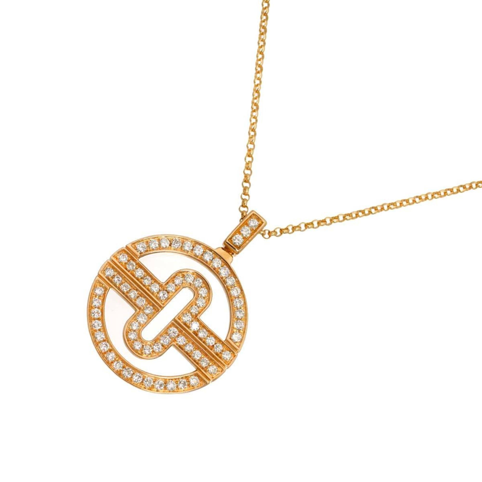 Bulgari BVLGARI Parentesi Diamond Necklace 44cm 18K PG Pink Gold 750
