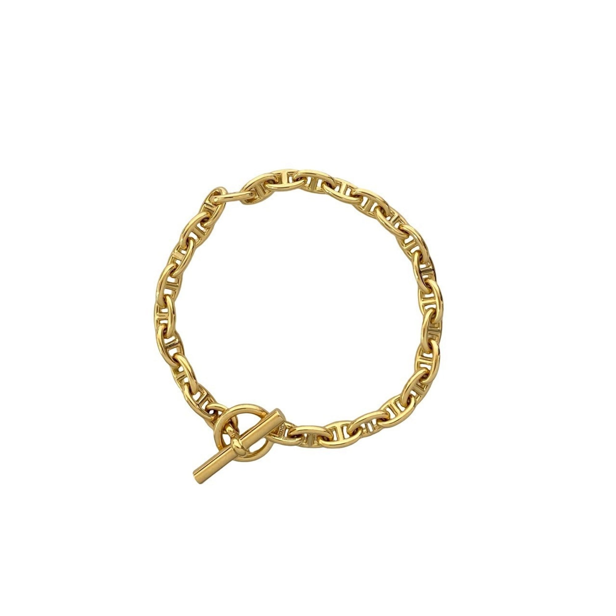 HERMES Chaine d\'Ancre TPM 26-link 18K gold chain bracelet 47904