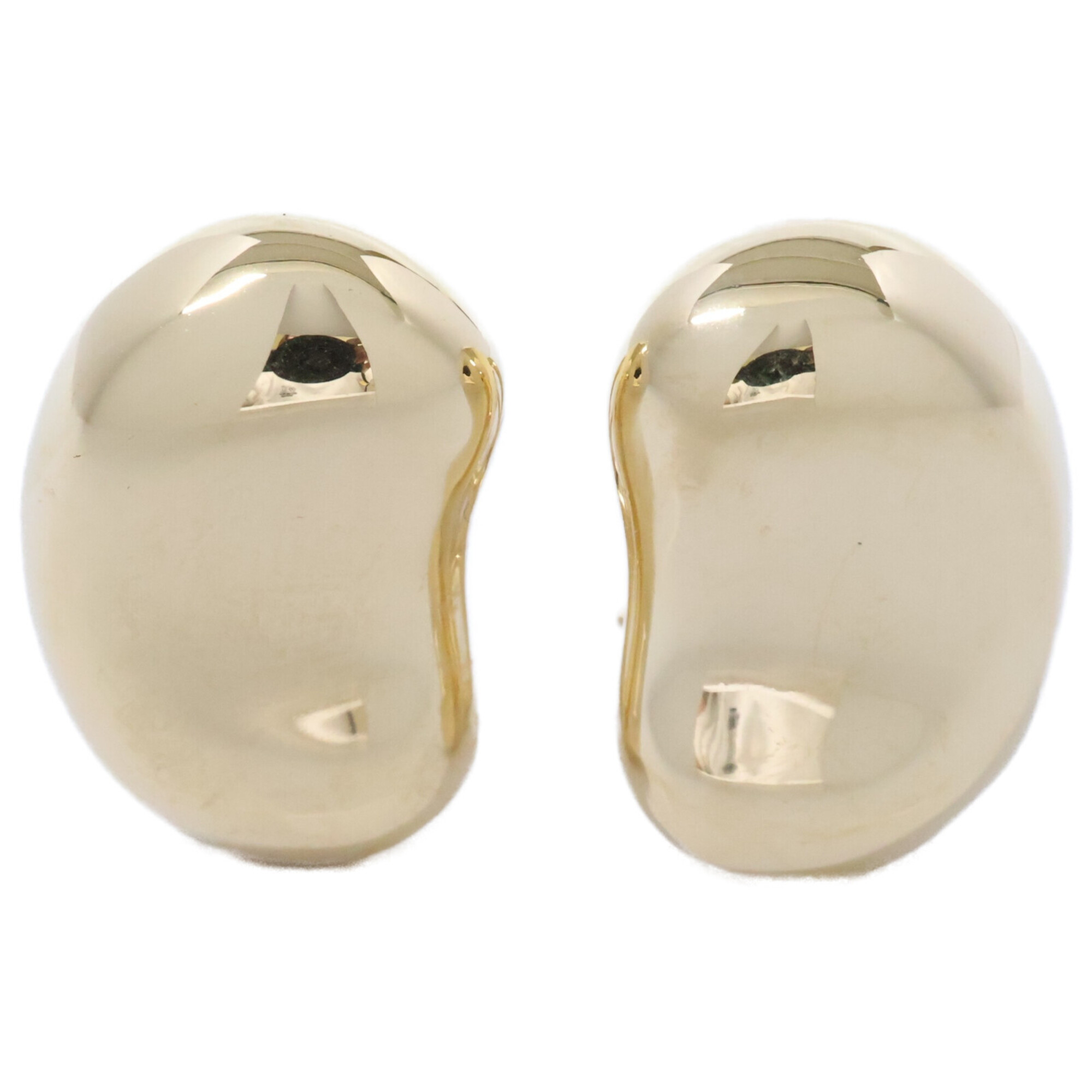 TIFFANY&Co. Tiffany & Co. Newly polished 750YG Bean Earrings Yellow Gold Women\'s