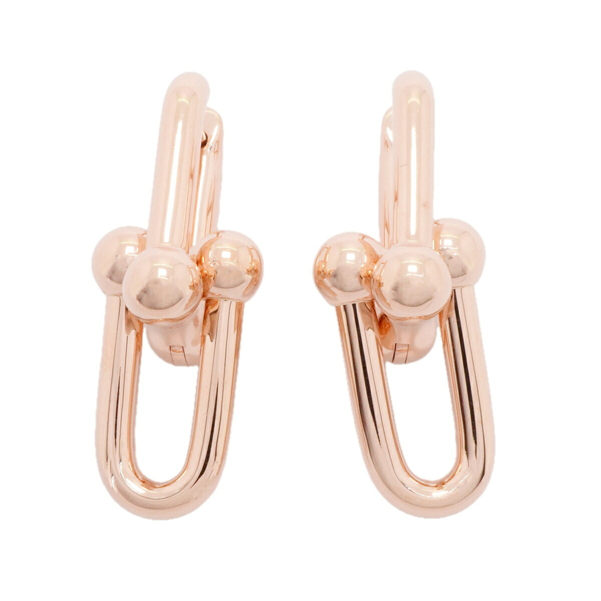 Tiffany & Co. Hardware Large Link Earrings, 18K Pink Gold, Women\'s