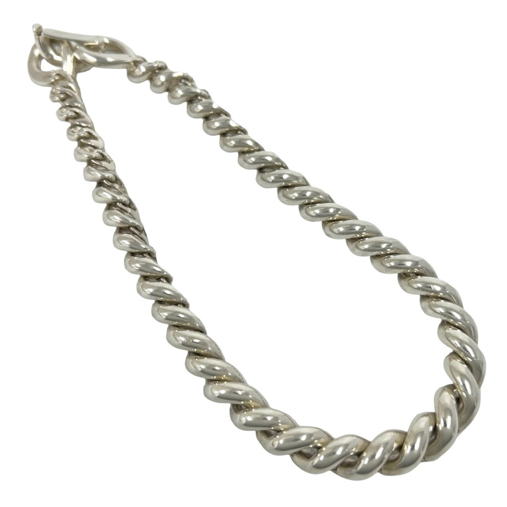 HERMES Vintage Torsade MM Necklace, Sterling Silver 925, Accessory, Choker, Silver, Item Number 2558