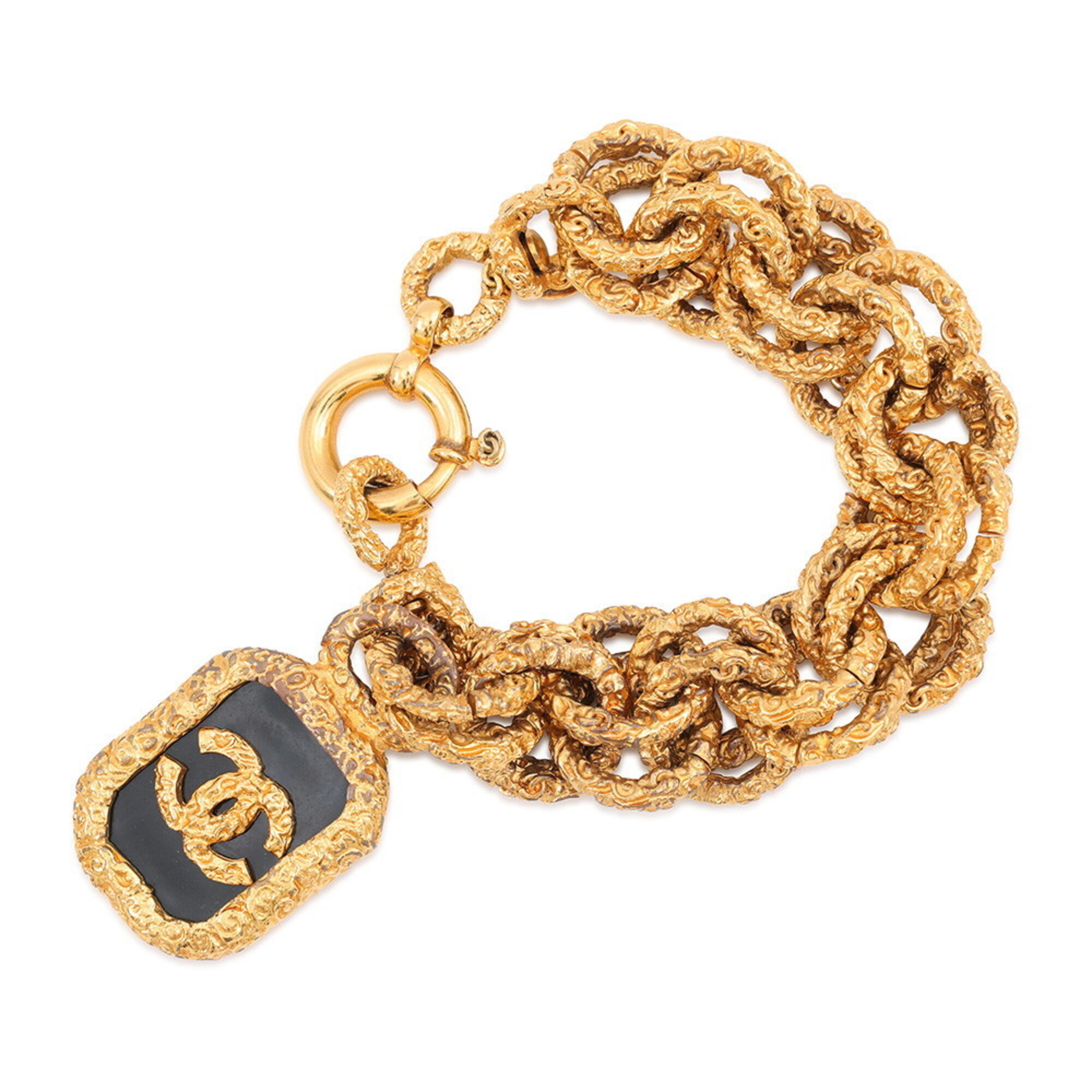 Chanel Bracelet Coco Mark Lava Motif 93A CHANEL BRACELET