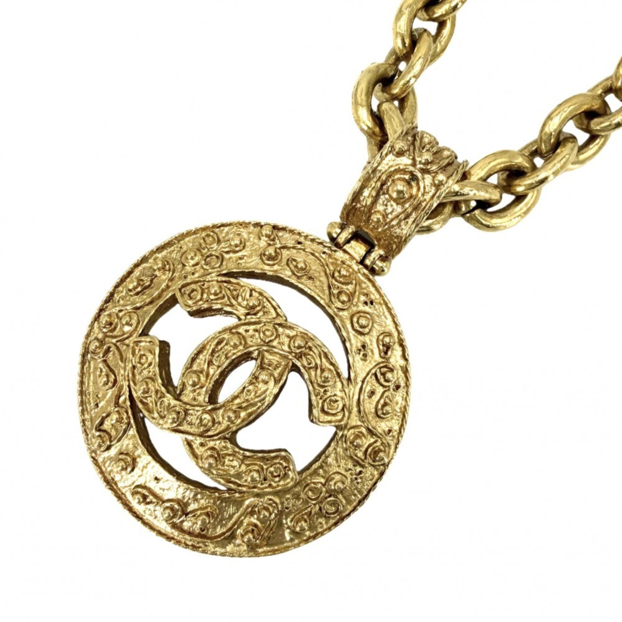 Chanel Women\'s Coco Mark Long Necklace, Accessory, CHANEL GP 94A, Approx. 113.3g, 1994