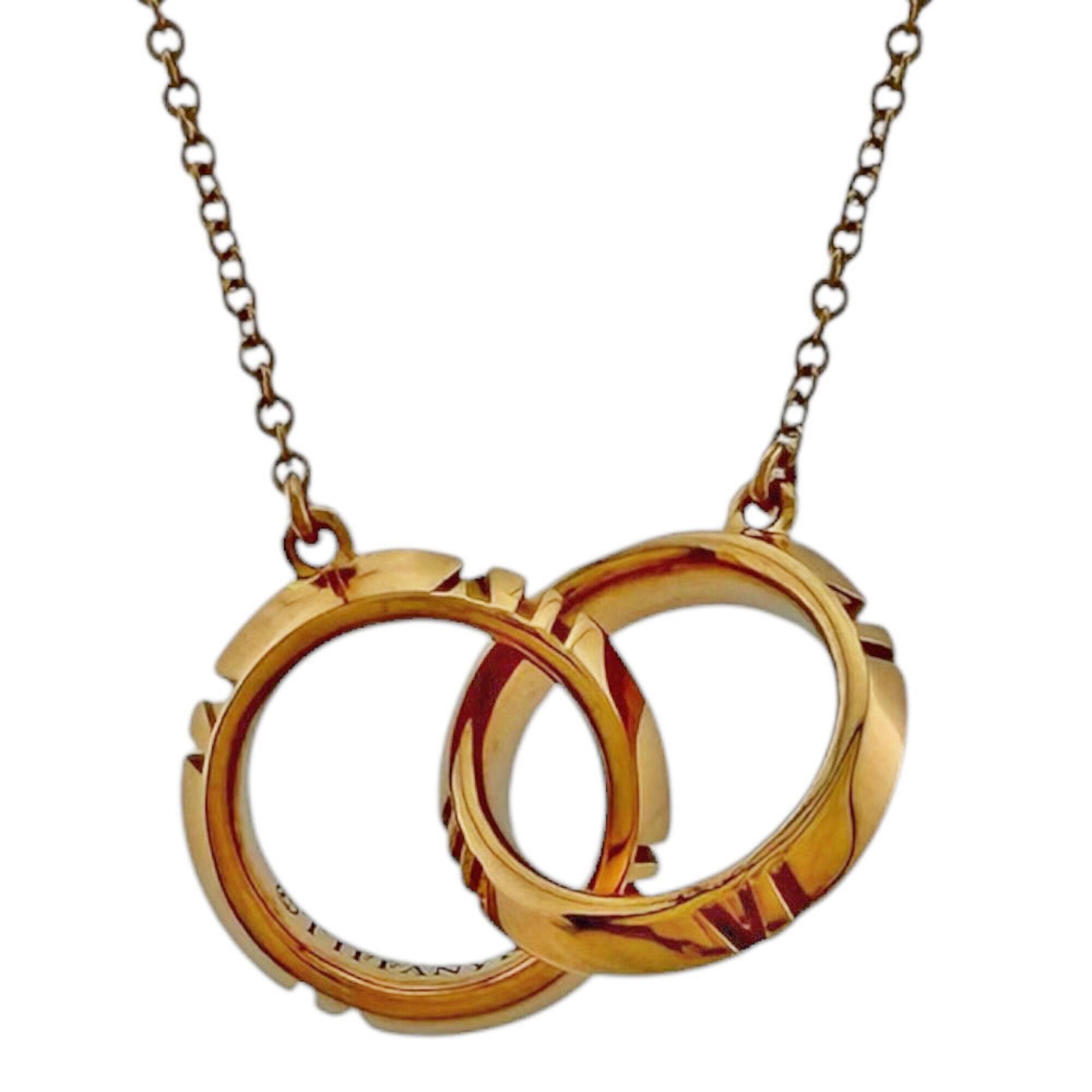 Tiffany & Co. Atlas X Closed Interlocking Necklace, 18K Pink Gold, Women\'s.