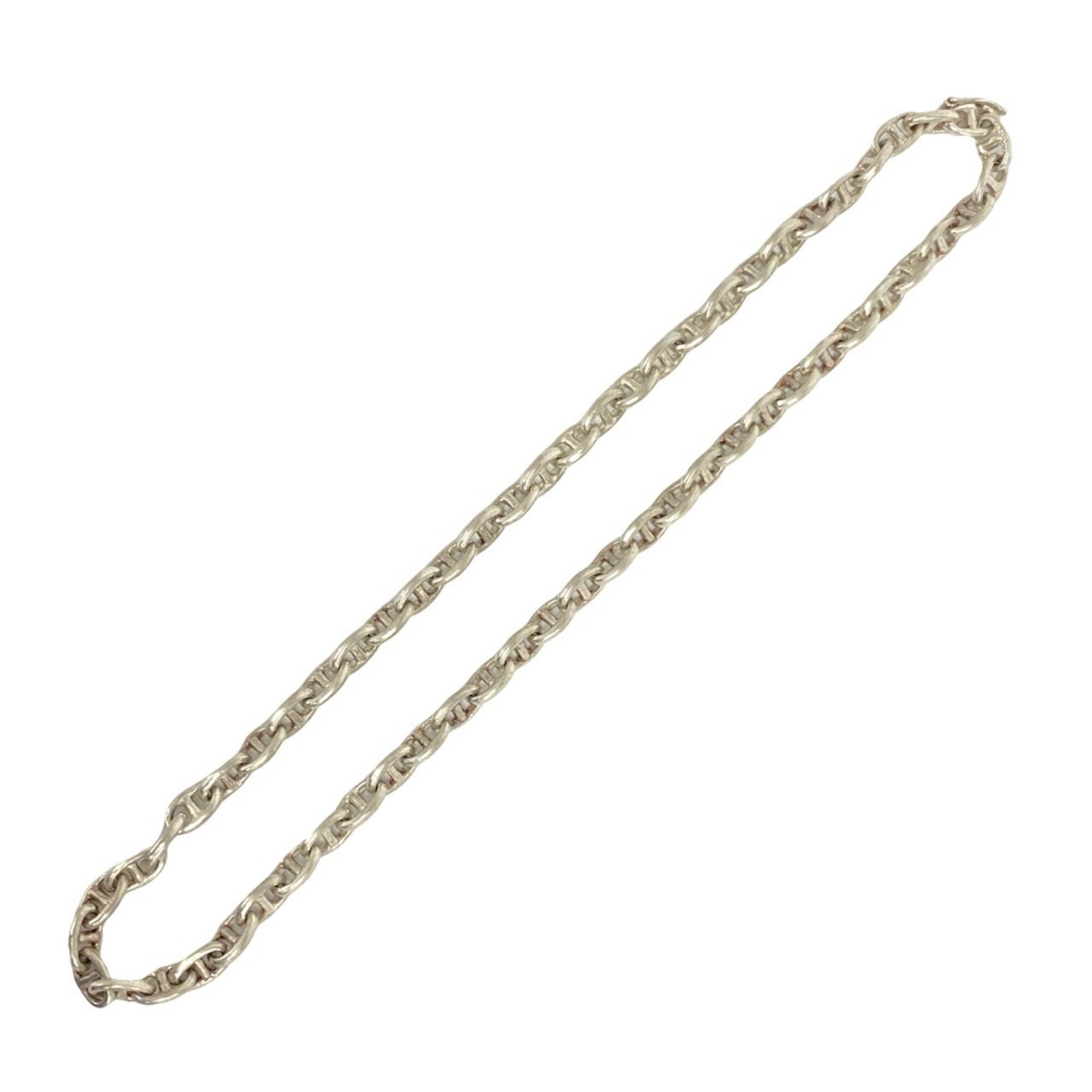 HERMES Vintage Chaine d\'Ancre TPM Necklace, 1960s, 800 Silver, Accessory, Silver mf1-2