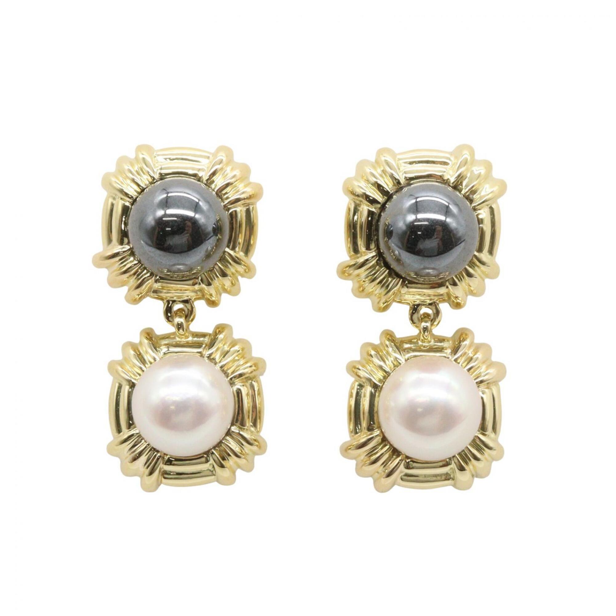 Tiffany & Co. Pearl Hematite Earrings, 18K (Yellow Gold) Jewelry, Pearl, Hematite, Women\'s, Gold To