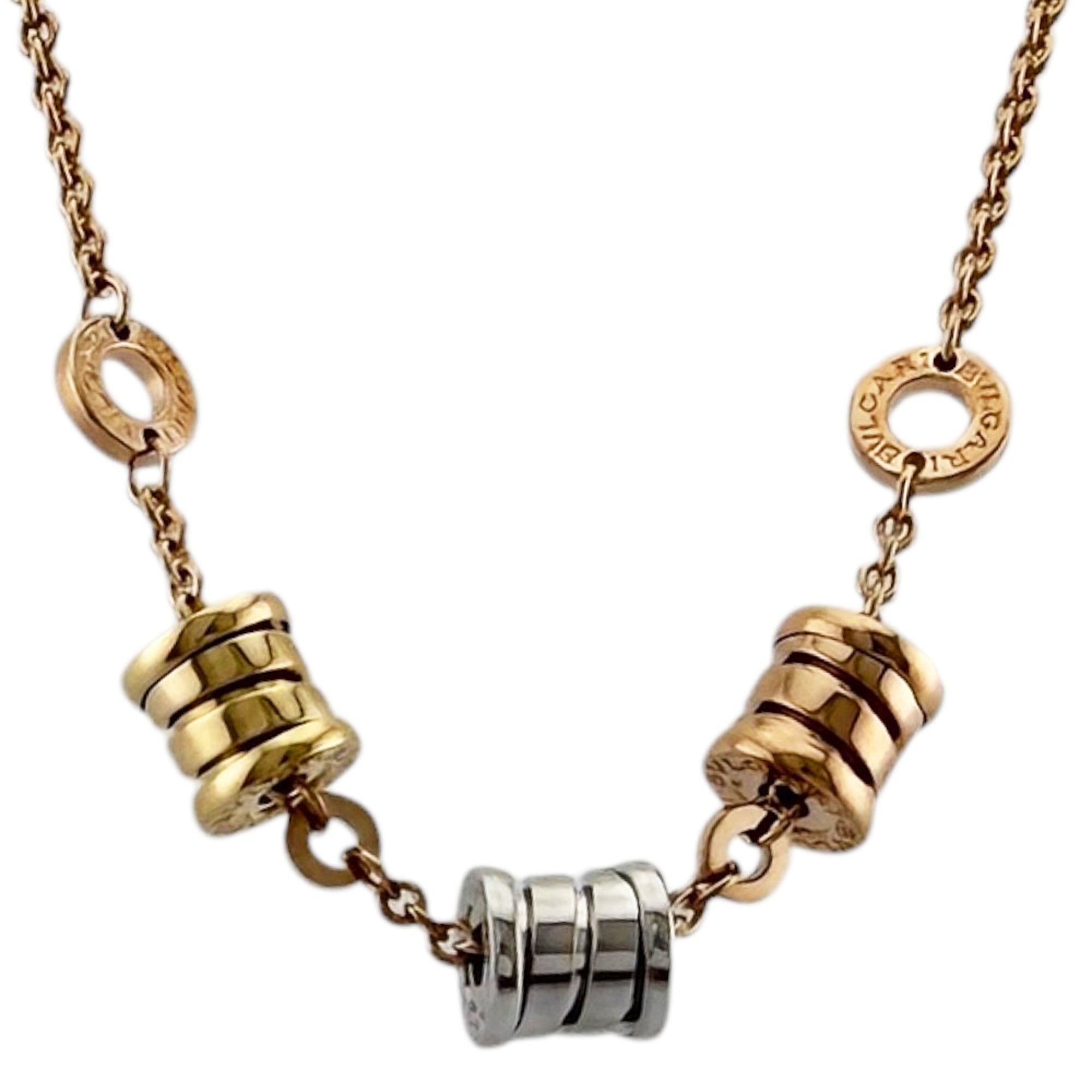 Bulgari B-ZERO.1 Element Necklace, 18K Yellow Gold, Women\'s BVLGARI