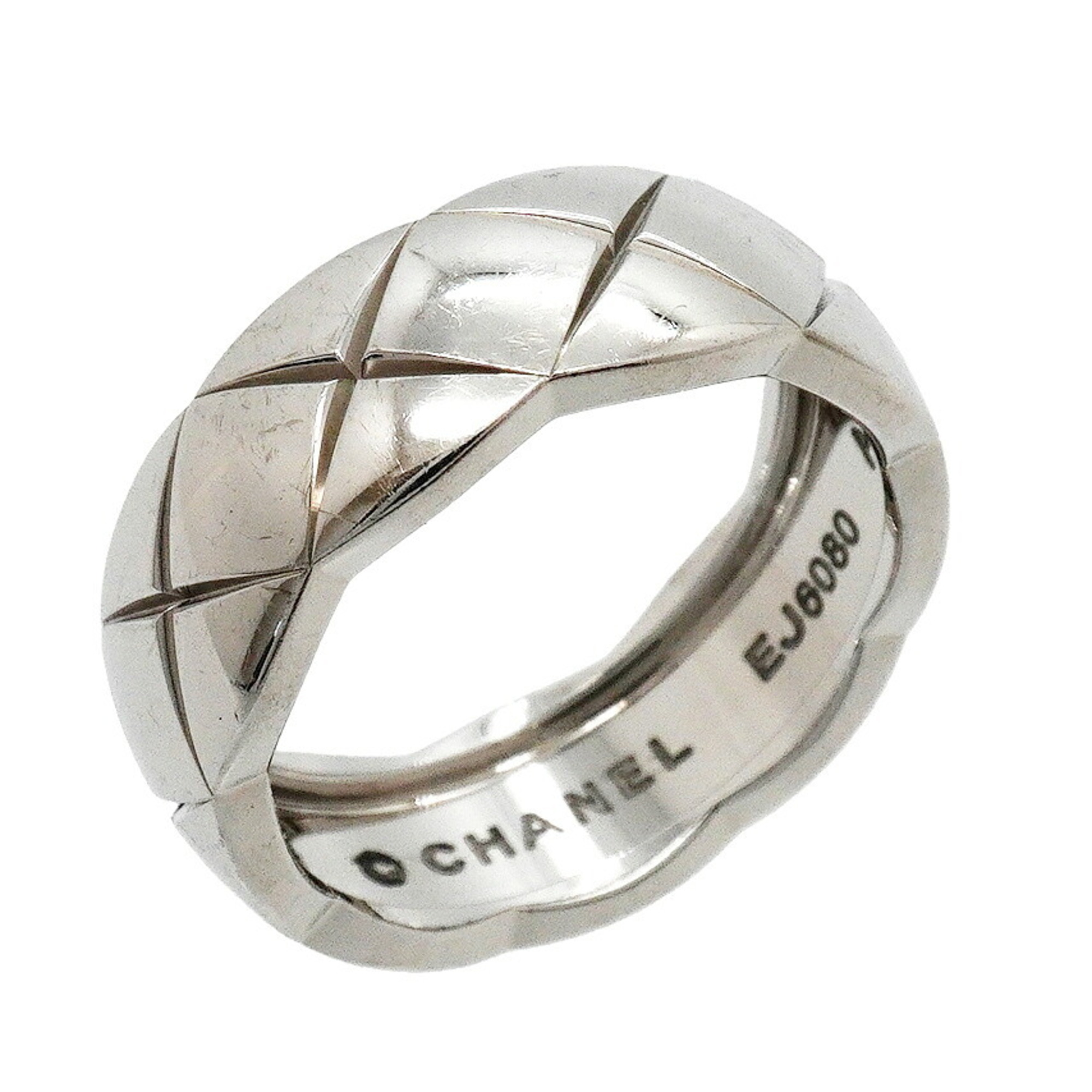 Chanel Coco Crush Ring, 18K White Gold, Size 50, Women\'s