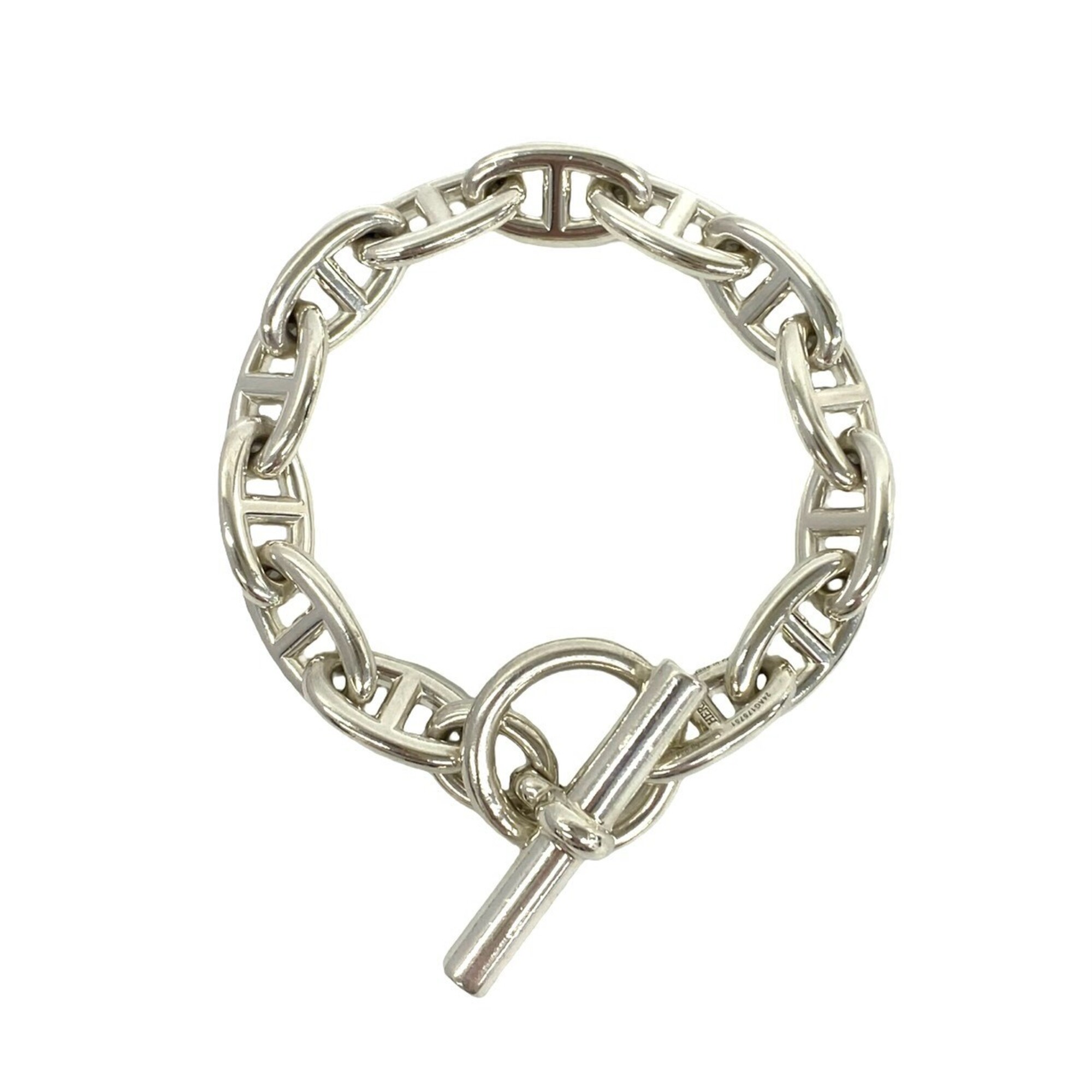 HERMES Chaine d\'Ancre GM 13-link bracelet, sterling silver 925, men\'s accessory, silver, 94327